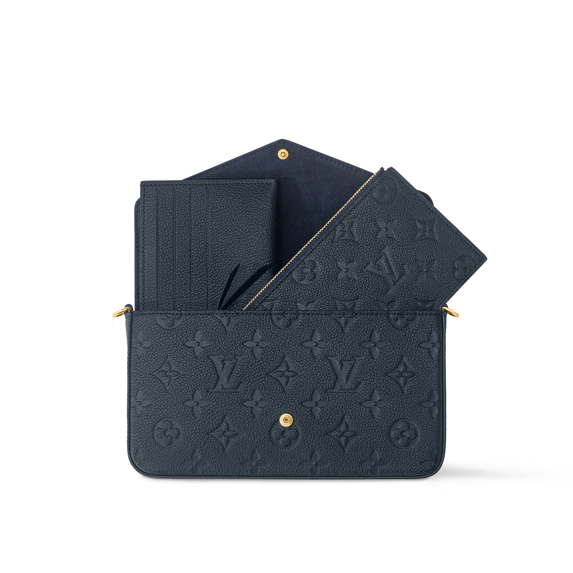 Pochette Félicie Pelle Monogram Empreinte Donna Portafogli e Piccola Pelletteria Mini Borse | LOUIS VUITTON (Zoom prodotto)