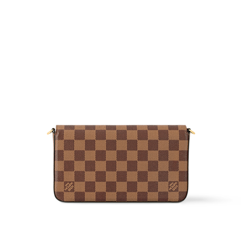 Pochette Félicie Tela Damier Ébène Donna Portafogli e Piccola Pelletteria Mini Borse | LOUIS VUITTON (Zoom prodotto)