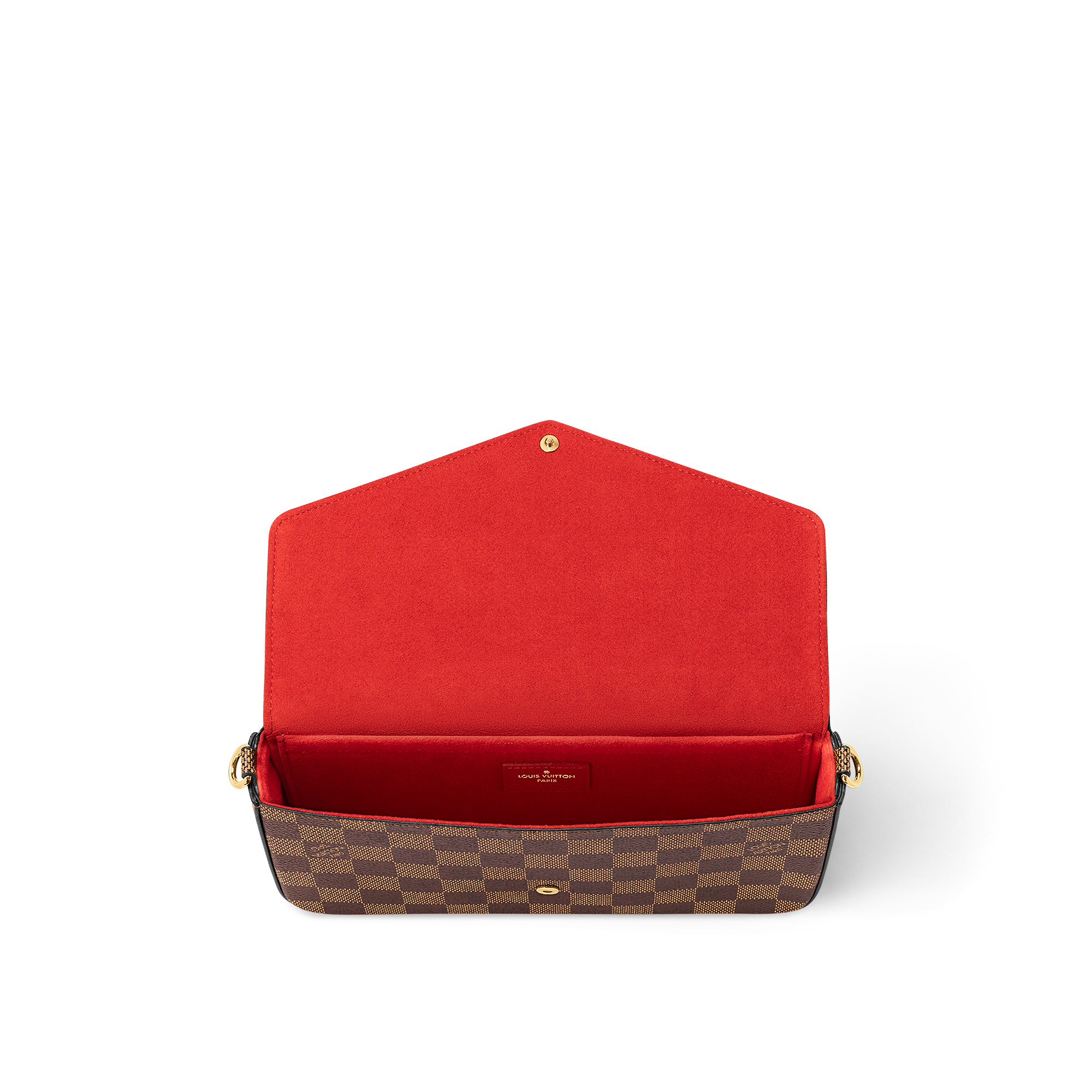 Pochette Félicie Tela Damier Ébène Donna Portafogli e Piccola Pelletteria Mini Borse | LOUIS VUITTON (Zoom prodotto)