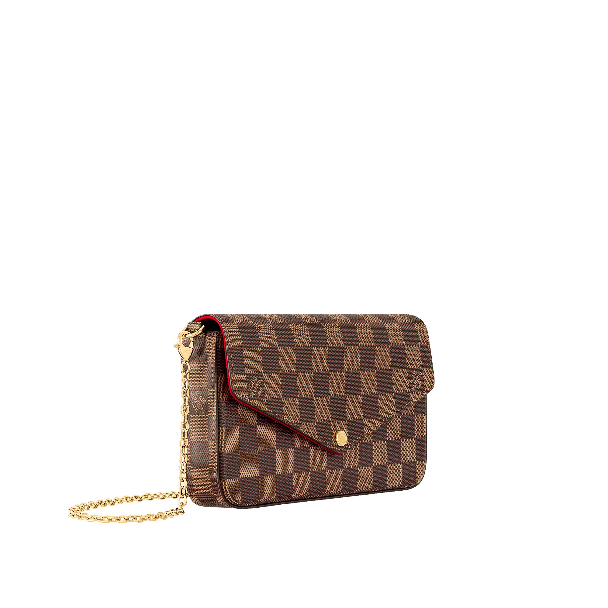 Pochette Félicie Tela Damier Ébène Donna Portafogli e Piccola Pelletteria Mini Borse | LOUIS VUITTON (Zoom prodotto)