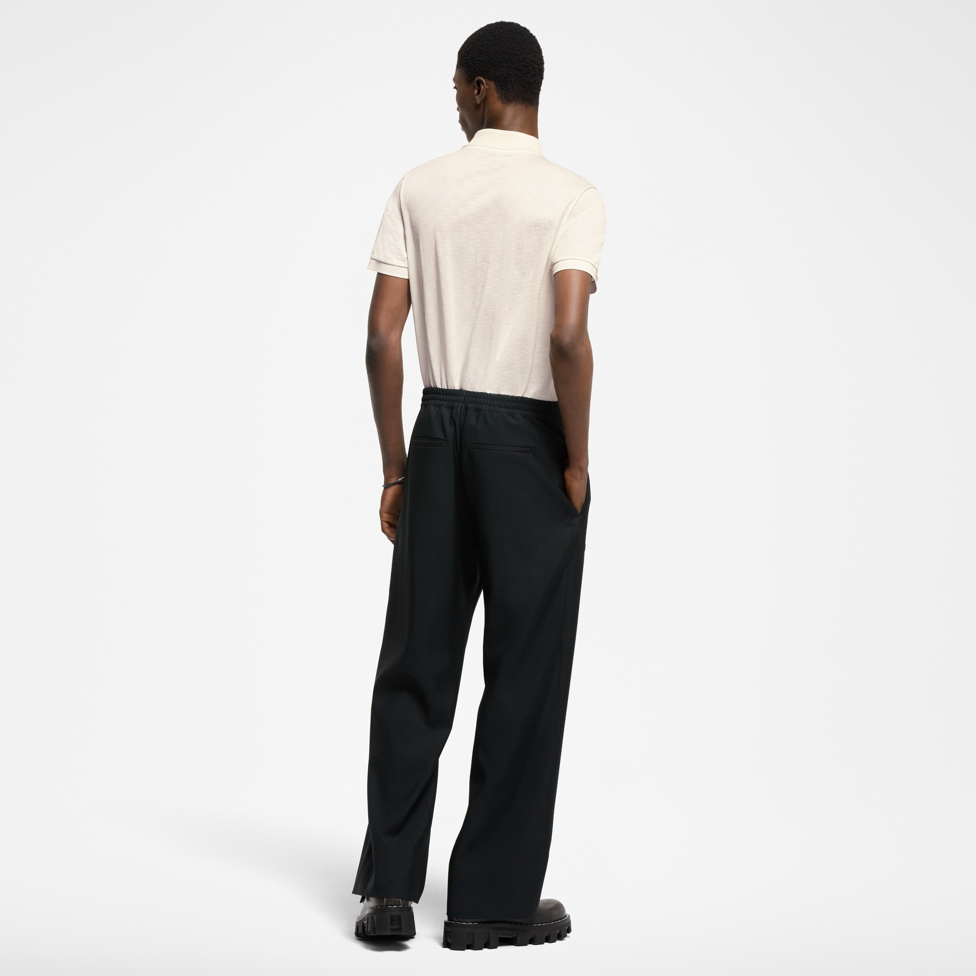 Polo a maniche corte con motivo Damier e firma  Uomo Abbigliamento T-Shirt e Polo | LOUIS VUITTON (Zoom prodotto)