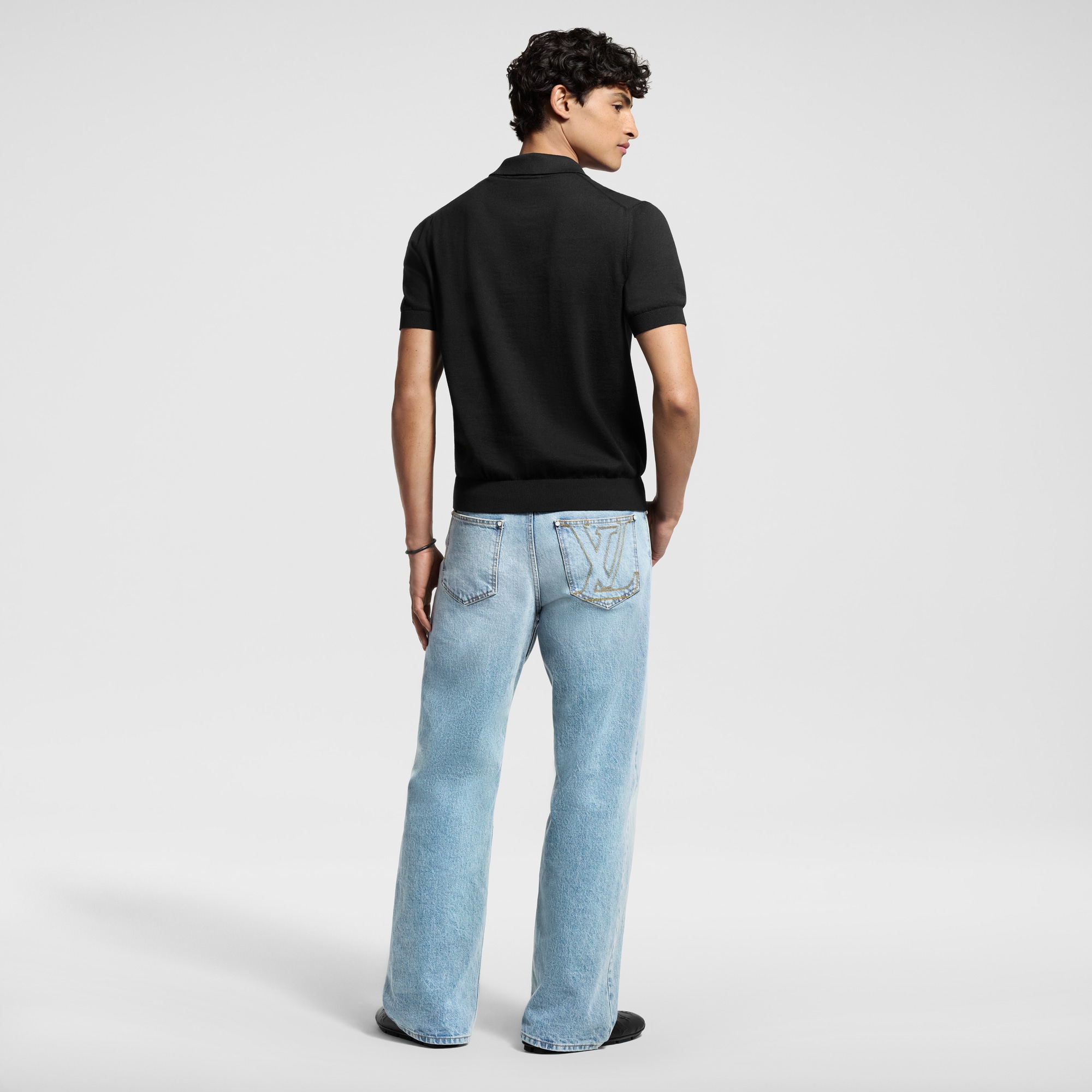 Polo a maniche corte in misto cachemire e cotone  Uomo Abbigliamento T-Shirt e Polo | LOUIS VUITTON (Zoom prodotto)