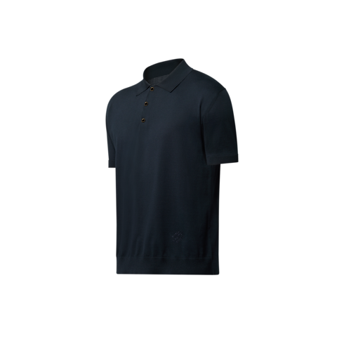 Polo a maniche corte in misto cotone e seta Uomo Abbigliamento Camicie | LOUIS VUITTON (Zoom prodotto)