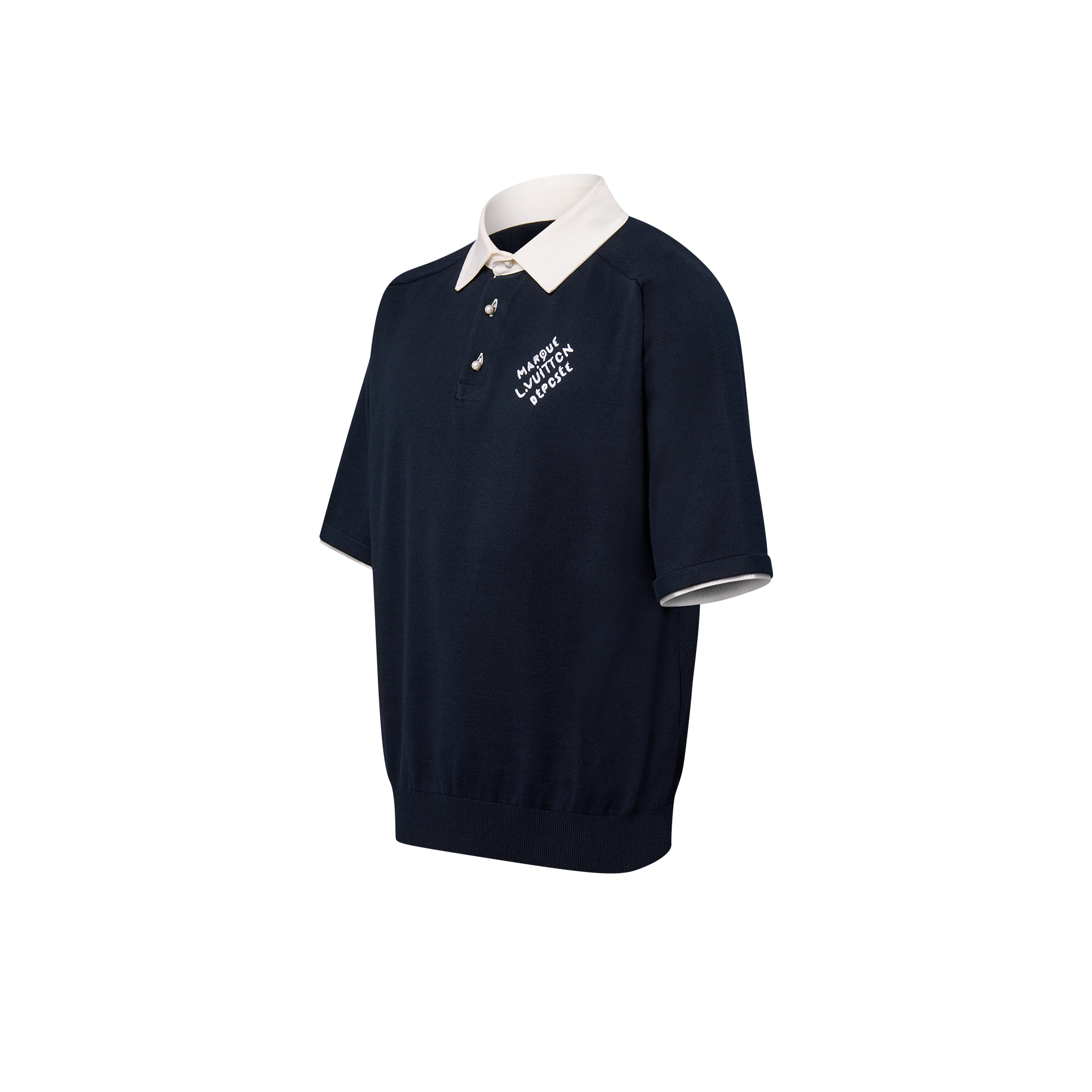 Polo a maniche corte in misto cotone ricamato  Uomo Abbigliamento T-Shirt e Polo | LOUIS VUITTON (Zoom prodotto)
