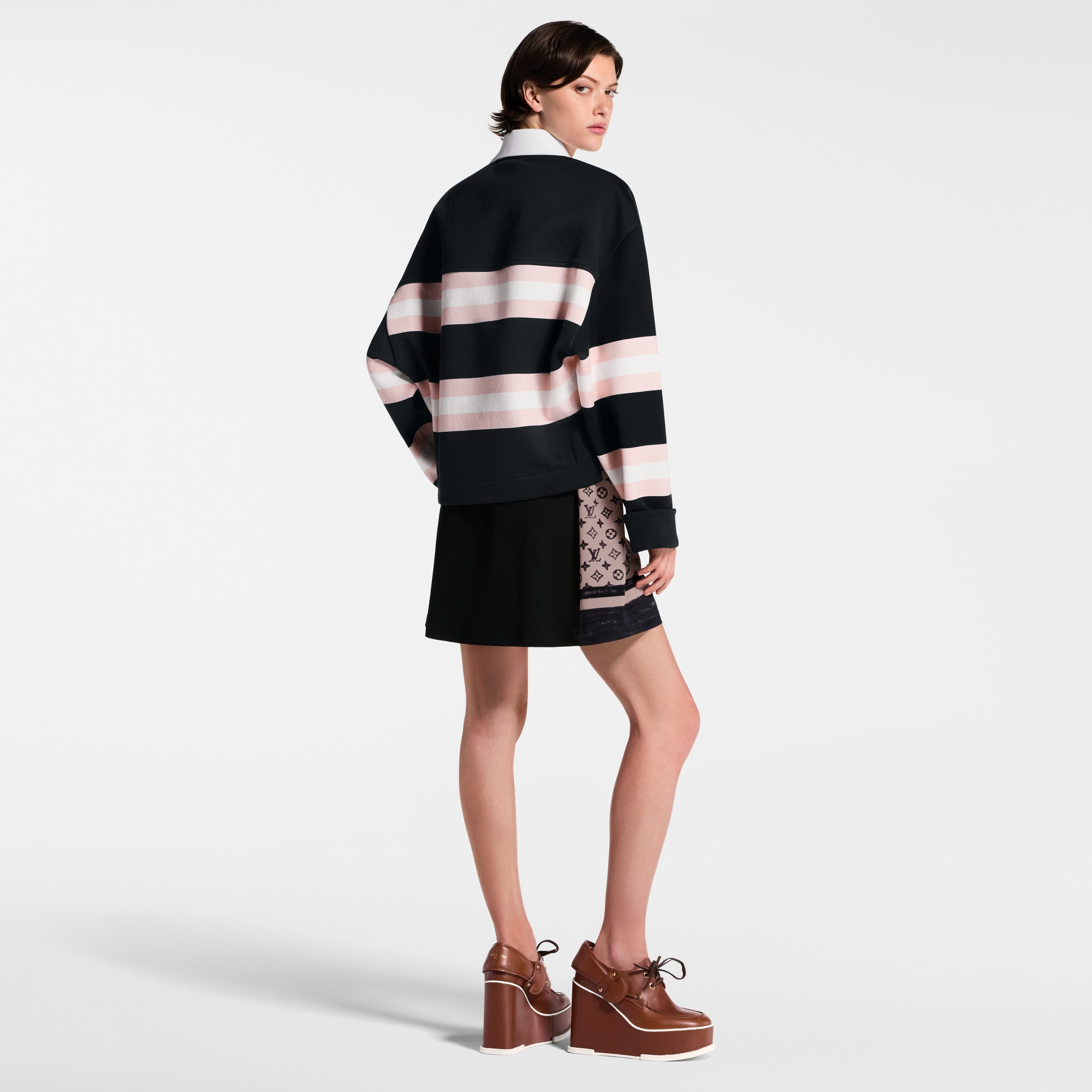 Polo a maniche lunghe con motivo a righe spesse  Donna Abbigliamento Camicie e T-Shirt | LOUIS VUITTON (Zoom prodotto)