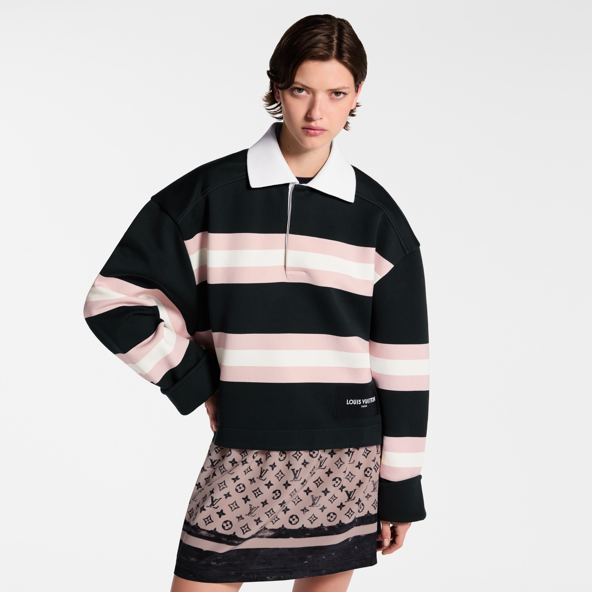 Polo a maniche lunghe con motivo a righe spesse  Donna Abbigliamento Camicie e T-Shirt | LOUIS VUITTON (Zoom prodotto)