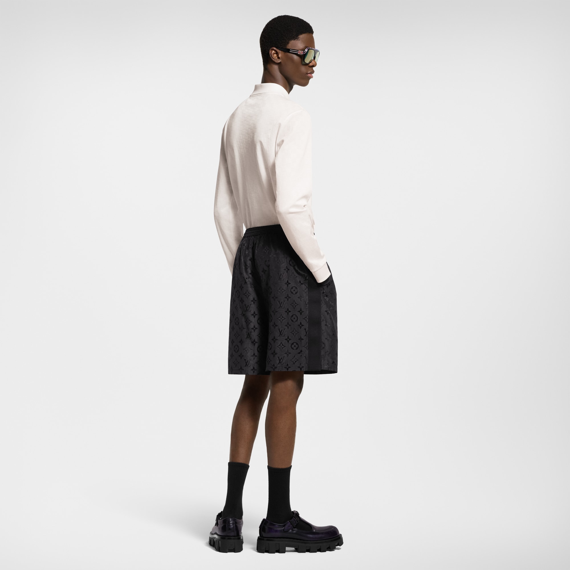 Polo a maniche lunghe con motivo Damier e firma  Uomo Abbigliamento Tutti i Capi di Abbigliamento | LOUIS VUITTON (Zoom prodotto)