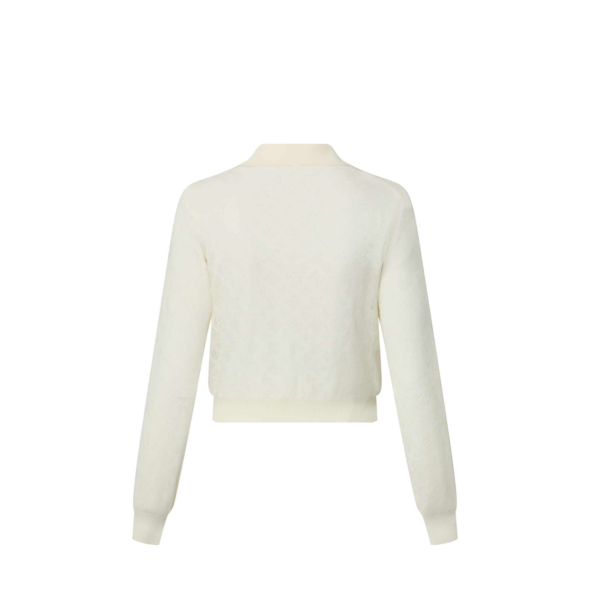 Polo a maniche lunghe con motivo Monogram Mahina  Donna Abbigliamento Maglieria | LOUIS VUITTON (Zoom prodotto)