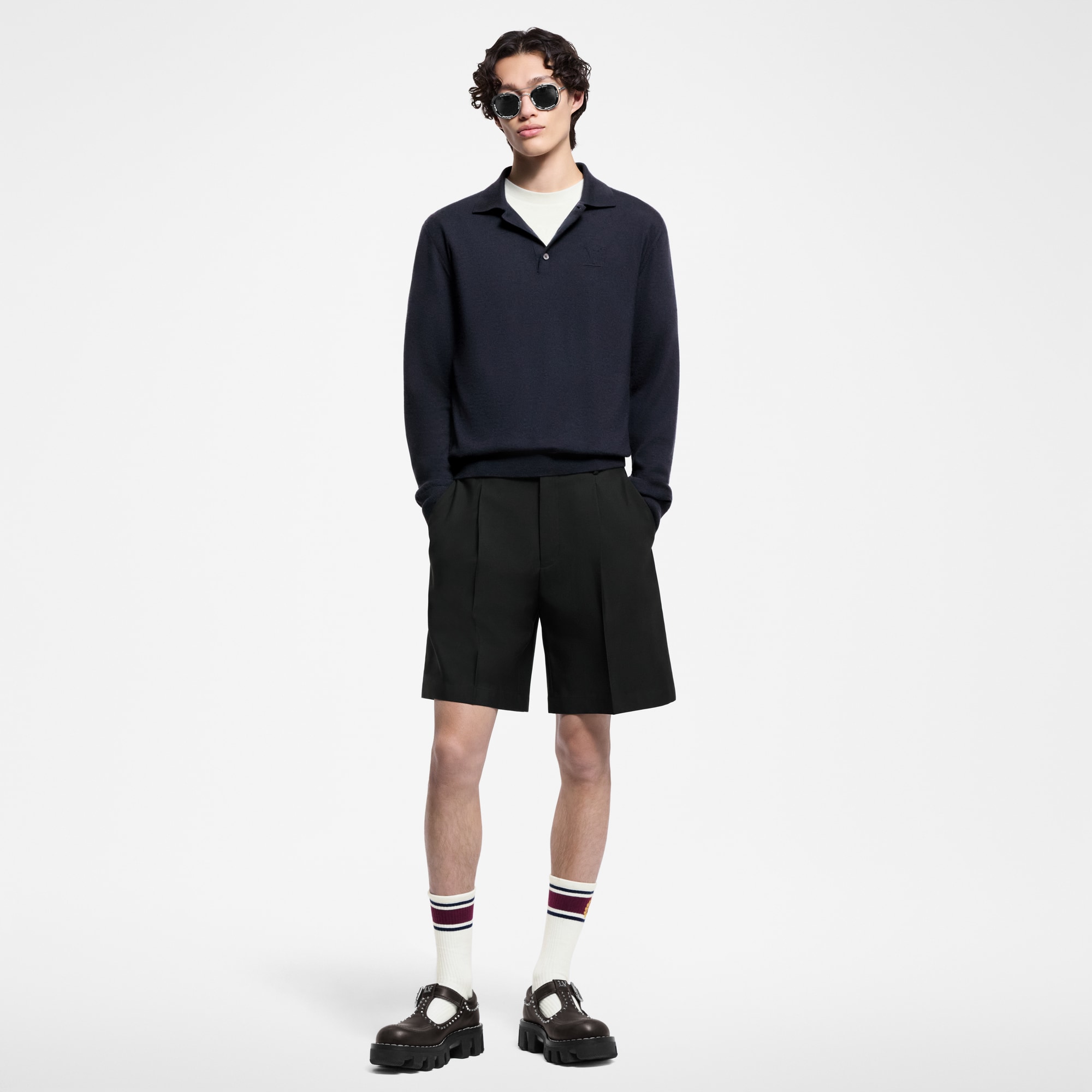 Polo a maniche lunghe in cachemire  Uomo Abbigliamento T-Shirt e Polo | LOUIS VUITTON (Zoom prodotto)