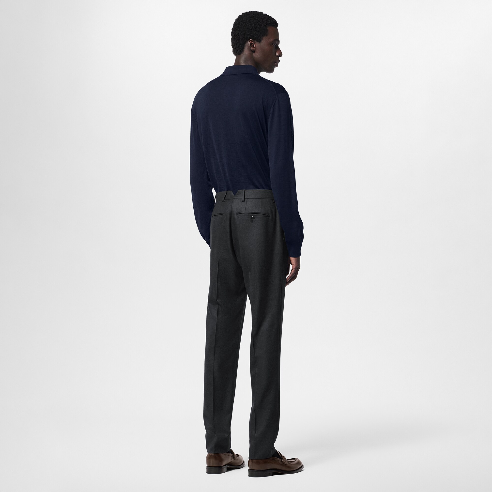 Polo a maniche lunghe in misto seta e cachemire  Uomo Abbigliamento Maglieria e Felpe | LOUIS VUITTON (Zoom prodotto)