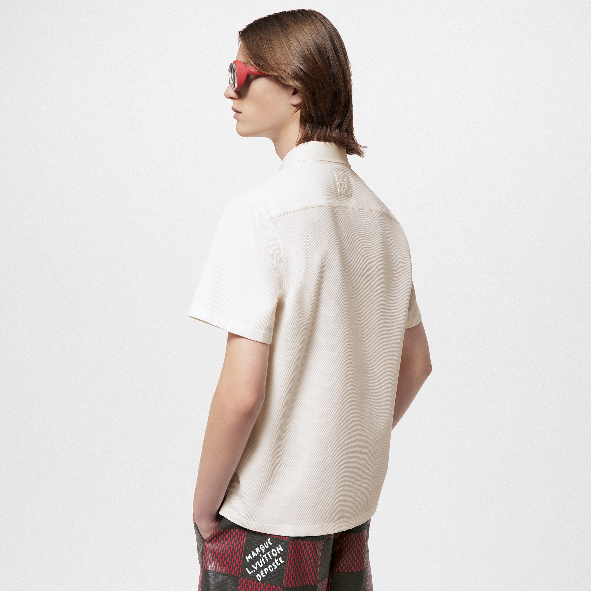 Polo con colletto in popeline e iniziali LV ricamate  Uomo Abbigliamento T-Shirt e Polo | LOUIS VUITTON (Zoom prodotto)