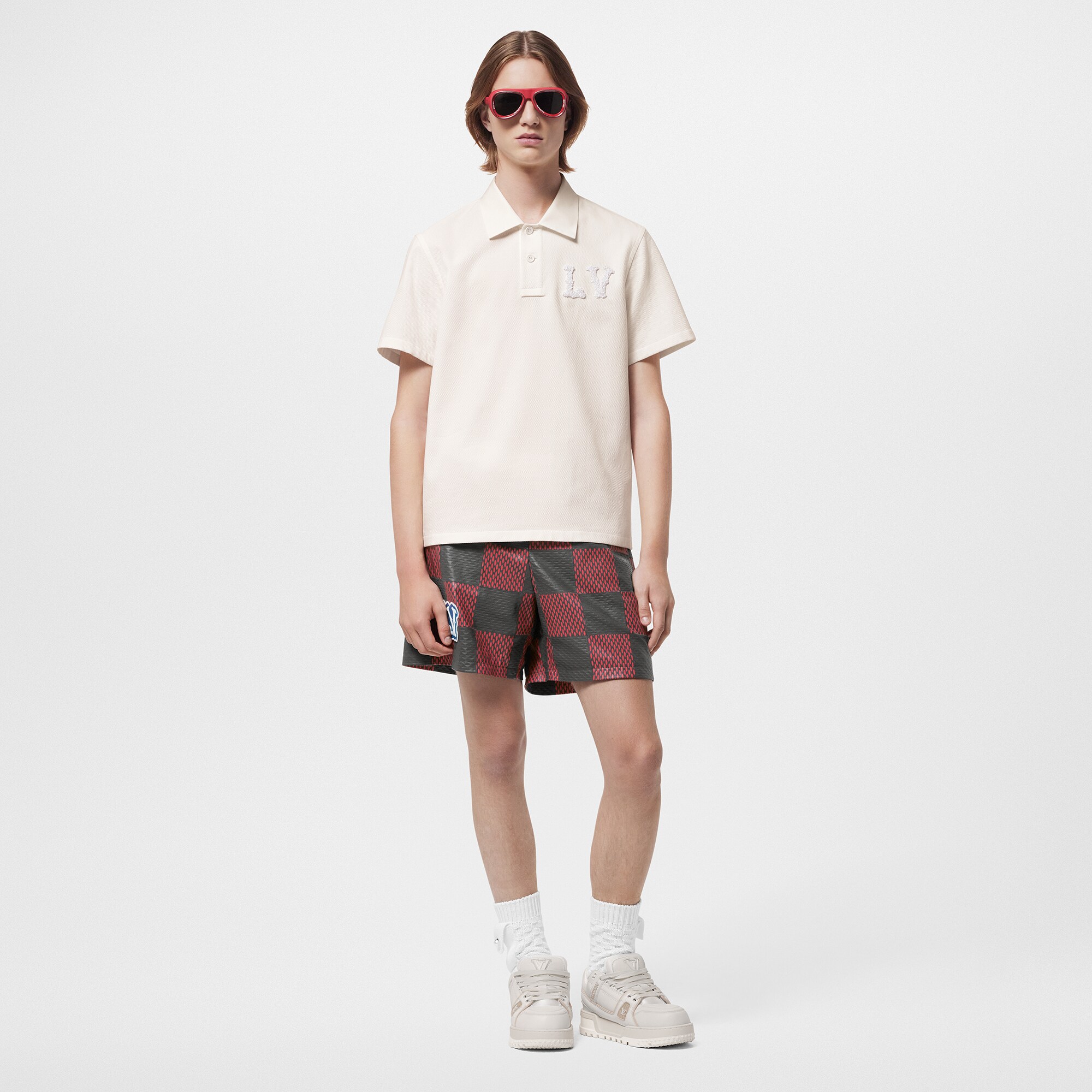 Polo con colletto in popeline e iniziali LV ricamate  Uomo Abbigliamento T-Shirt e Polo | LOUIS VUITTON (Zoom prodotto)