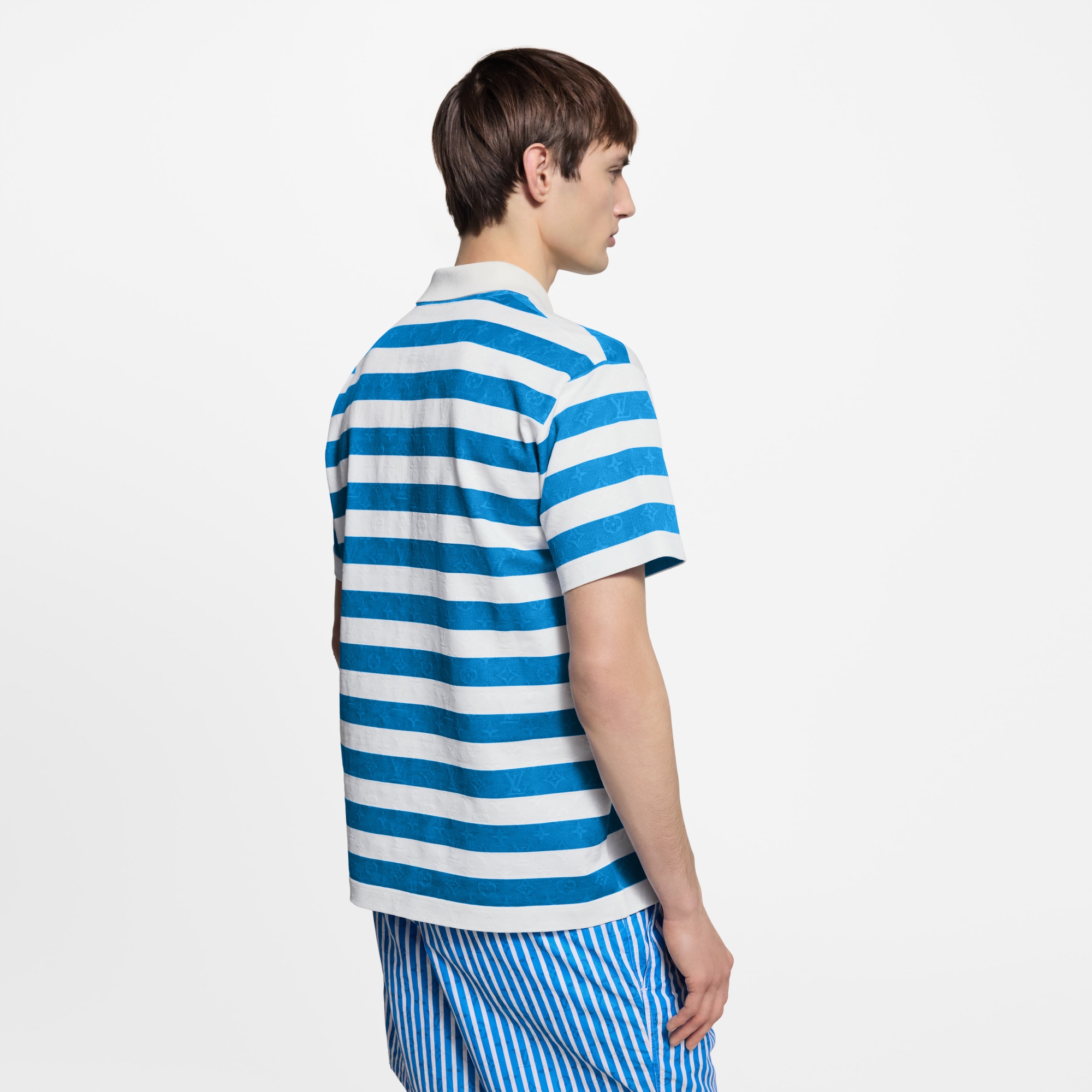 Polo con motivi Monogram e a righe  Uomo Abbigliamento T-Shirt e Polo | LOUIS VUITTON (Zoom prodotto)