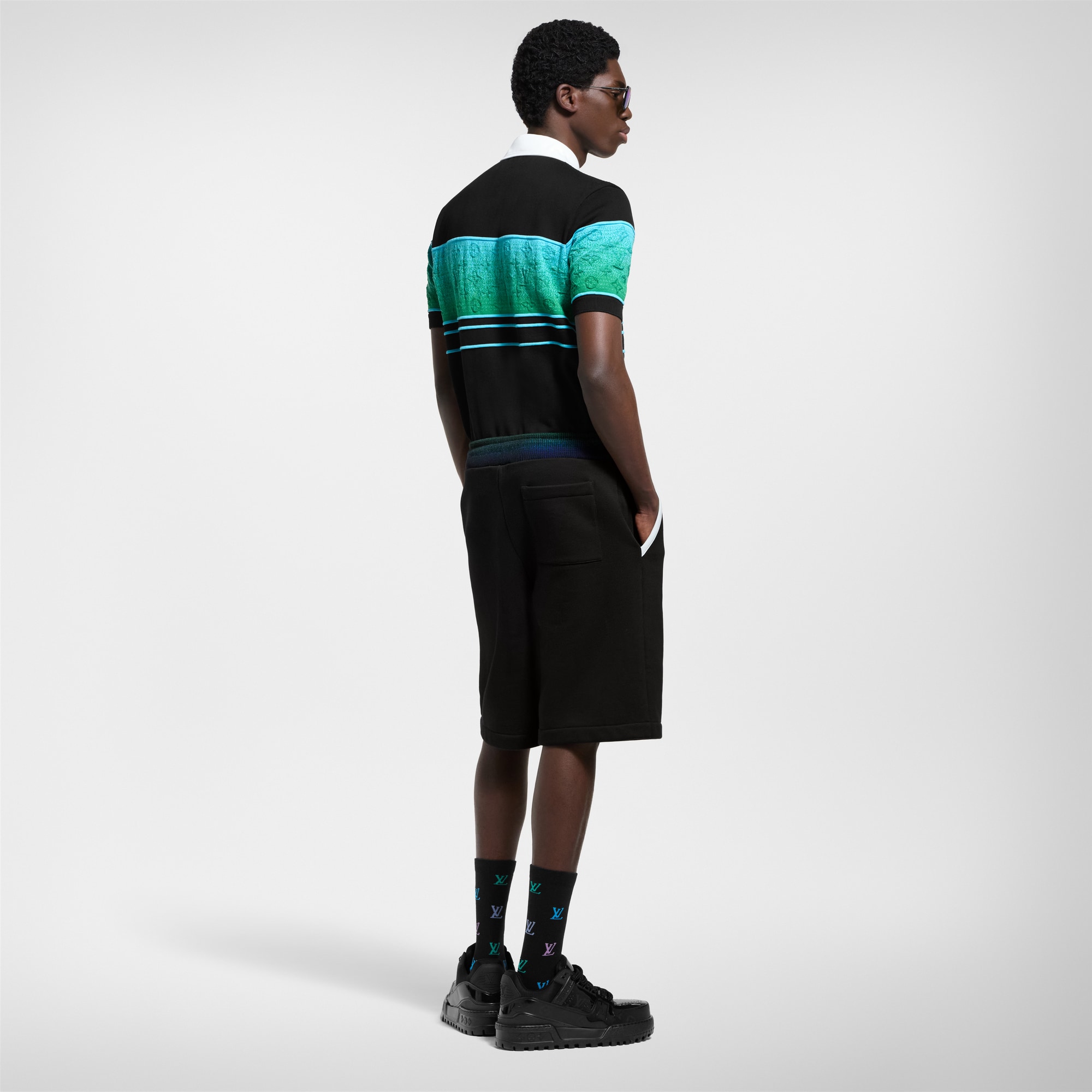 Polo con motivo iridescente in trama jacquard  Uomo Abbigliamento T-Shirt e Polo | LOUIS VUITTON (Zoom prodotto)