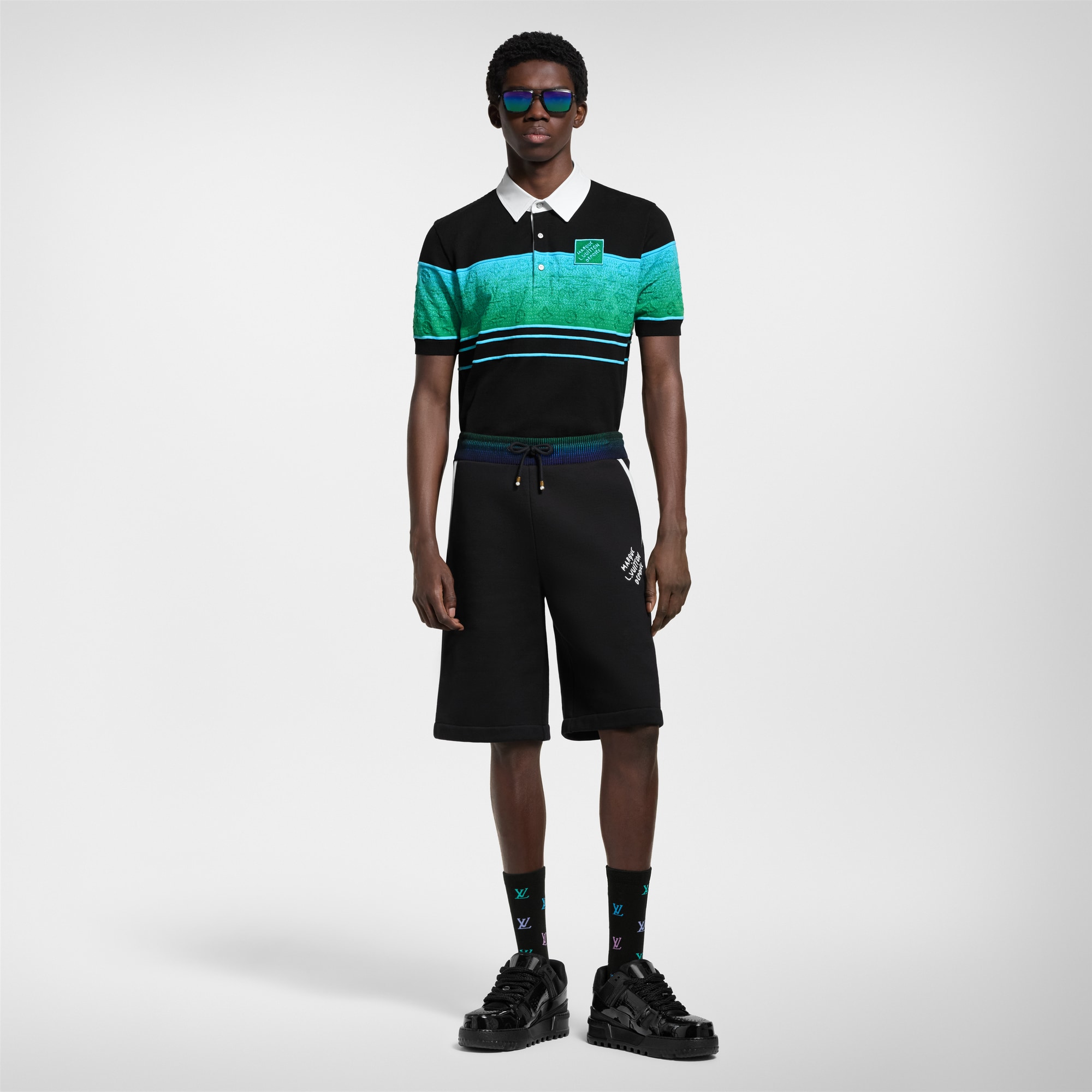 Polo con motivo iridescente in trama jacquard  Uomo Abbigliamento T-Shirt e Polo | LOUIS VUITTON (Zoom prodotto)