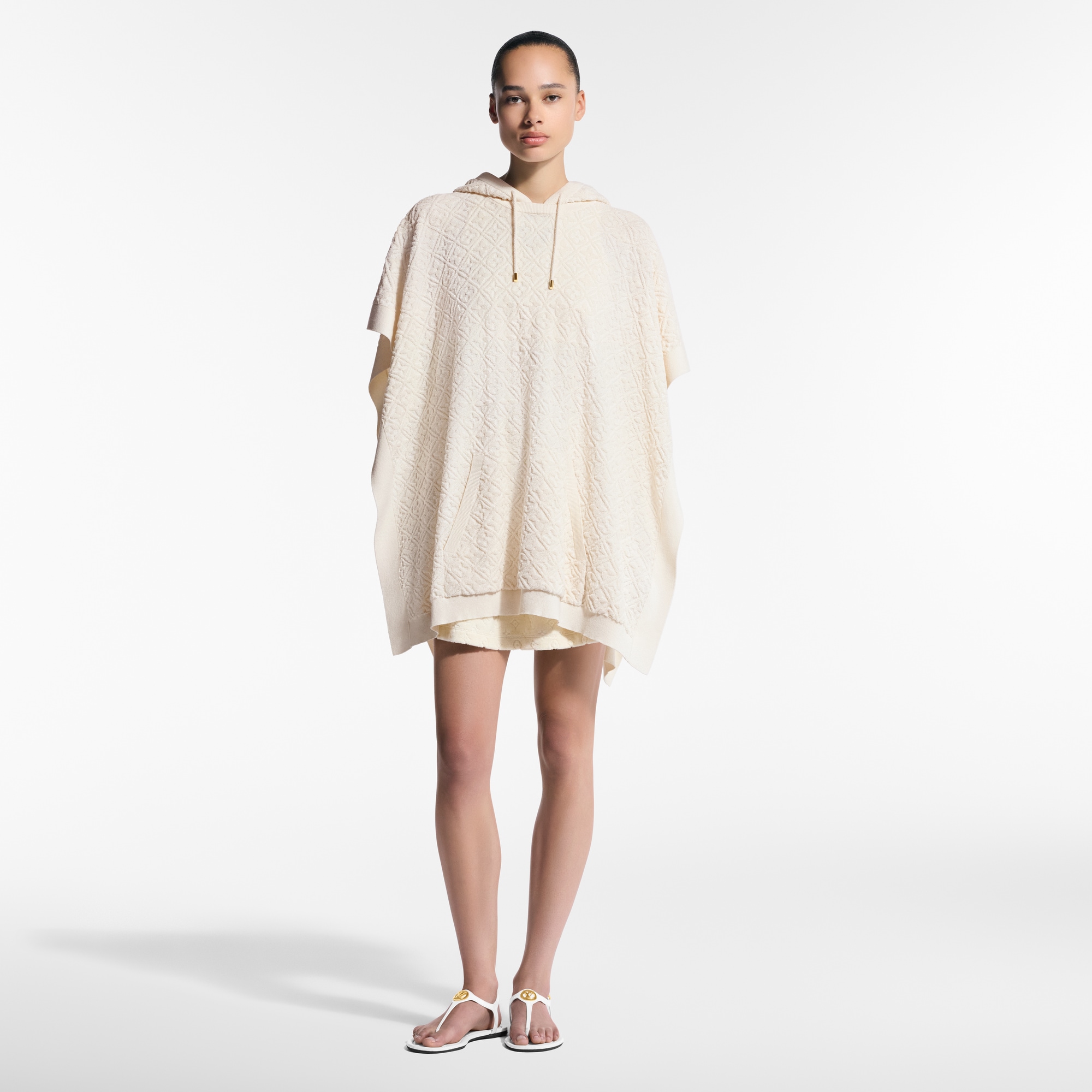 Poncho con motivo di fiori Monogram Toweling  Donna Abbigliamento Maglieria | LOUIS VUITTON (Zoom prodotto)