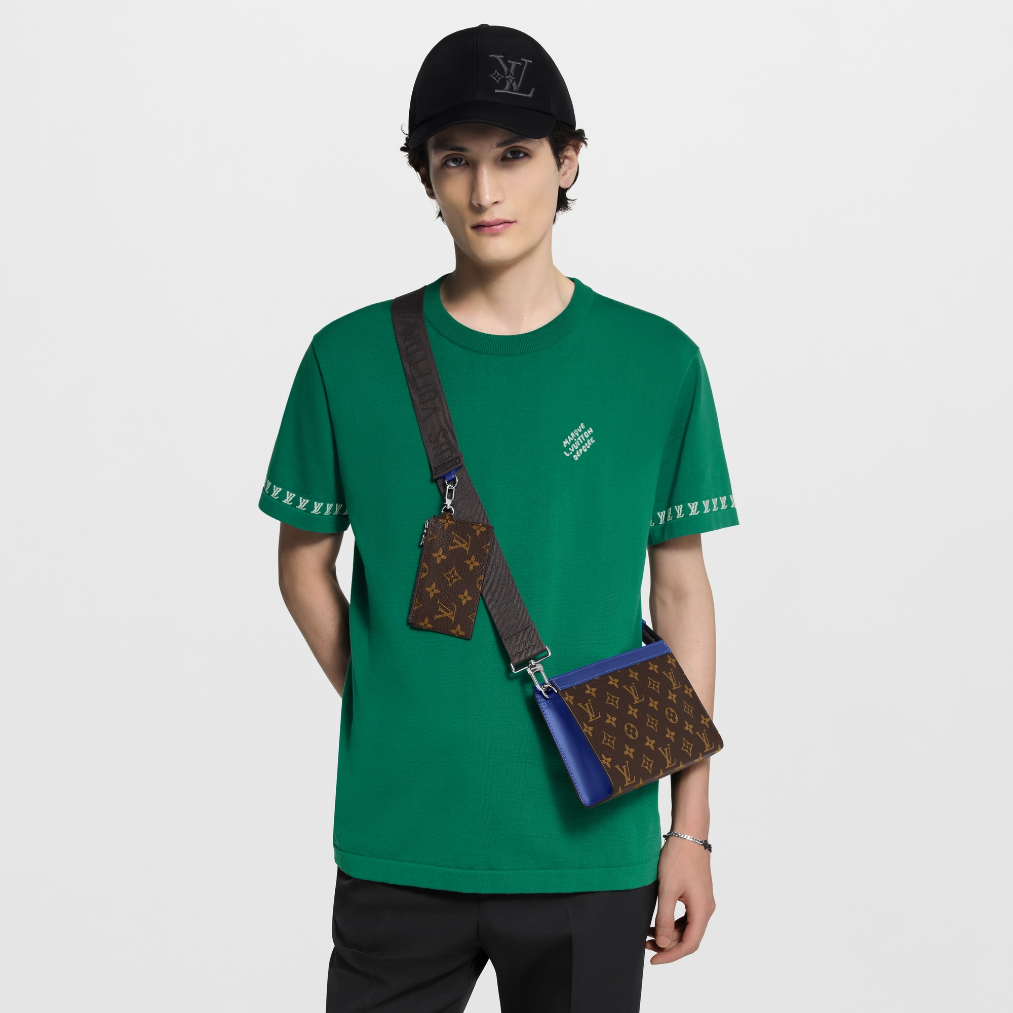 Portafoglio indossabile Gaston Tela Monogram Macassar Borse e Piccola Pelletteria Borse da Uomo Novità | LOUIS VUITTON (Zoom prodotto)