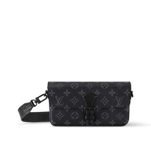 Portafoglio indossabile Montsouris Monogram Eclipse Uomo Portafogli e Piccola Pelletteria Mini Bags | LOUIS VUITTON (Zoom prodotto)