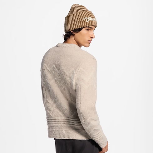 Pullover a maniche lunghe in trama jacquard Uomo Abbigliamento Tutti i Capi di Abbigliamento | LOUIS VUITTON (Zoom prodotto)