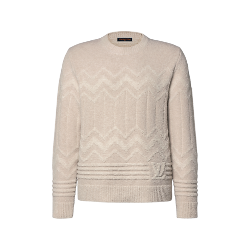 Pullover a maniche lunghe in trama jacquard Uomo Abbigliamento Tutti i Capi di Abbigliamento | LOUIS VUITTON (Zoom prodotto)