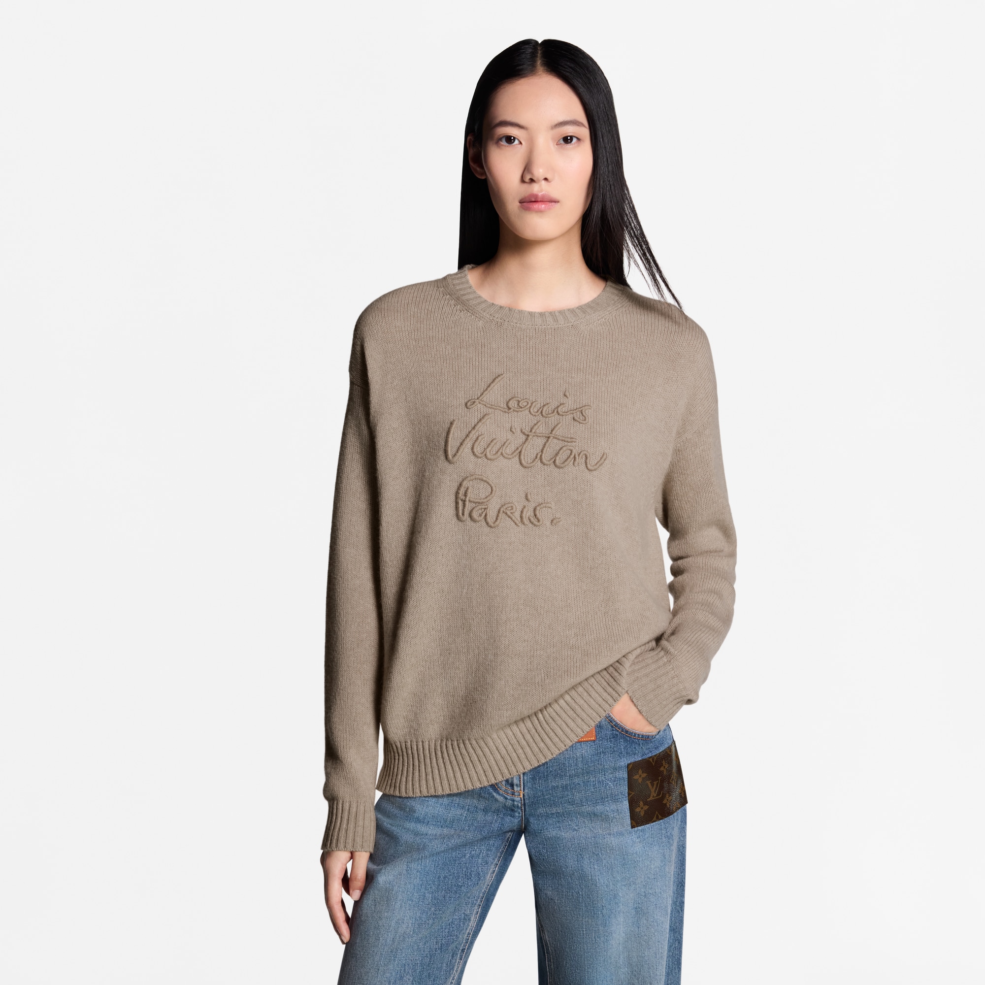 Pullover con firma in corsivo  Donna Abbigliamento Maglieria | LOUIS VUITTON (Zoom prodotto)