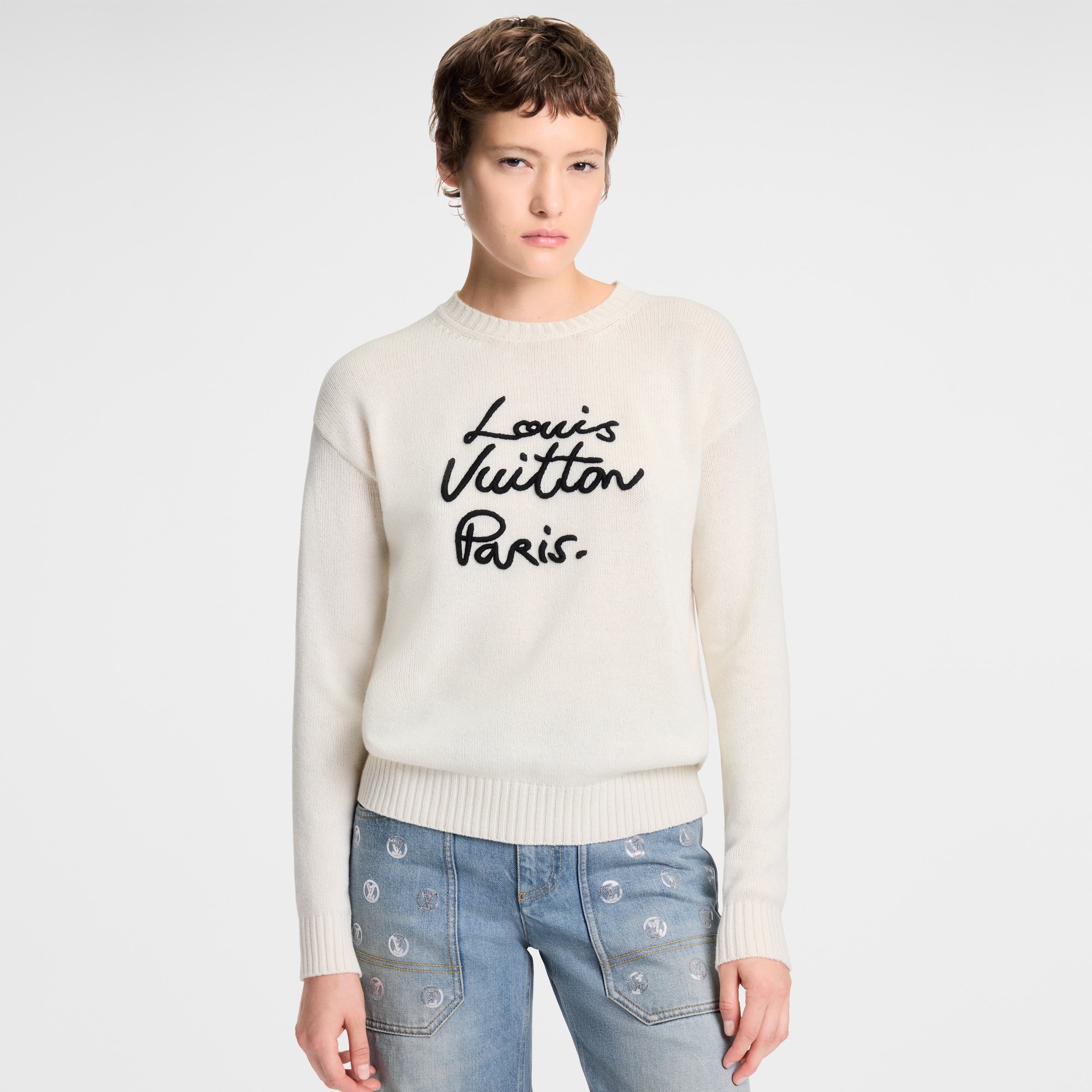 Pullover con firma in corsivo  Donna Abbigliamento Maglieria | LOUIS VUITTON (Zoom prodotto)