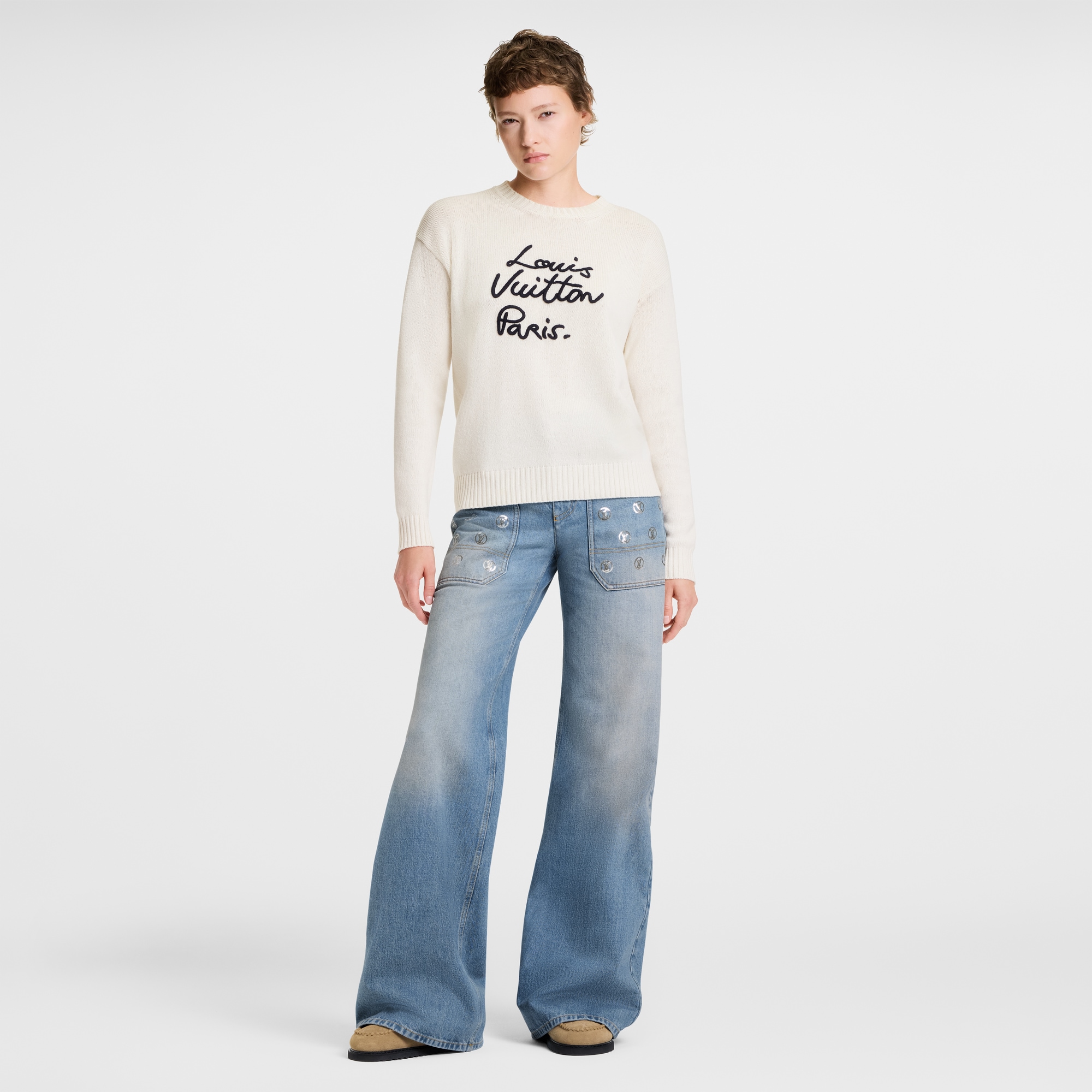 Pullover con firma in corsivo  Donna Abbigliamento Maglieria | LOUIS VUITTON (Zoom prodotto)