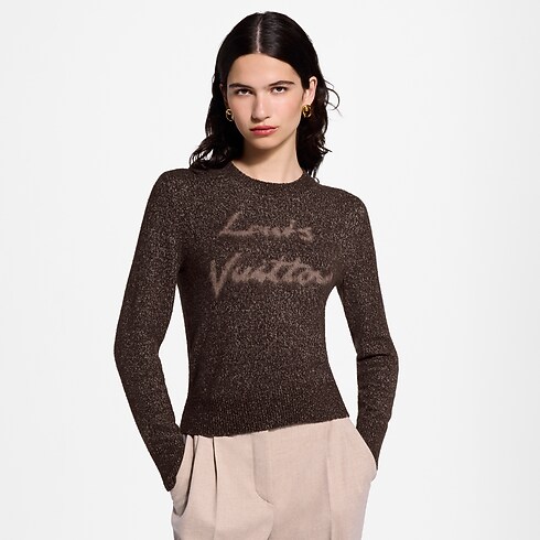Pullover con firma in corsivo Donna Abbigliamento Maglieria | LOUIS VUITTON (Zoom prodotto)