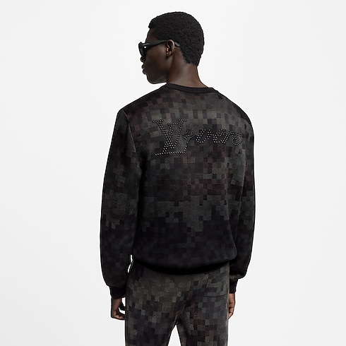 Pullover con motivo Damoflage in trama jacquard Uomo Abbigliamento Tutti i Capi di Abbigliamento | LOUIS VUITTON (Zoom prodotto)