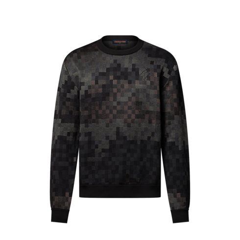 Pullover con motivo Damoflage in trama jacquard Uomo Abbigliamento Tutti i Capi di Abbigliamento | LOUIS VUITTON (Zoom prodotto)