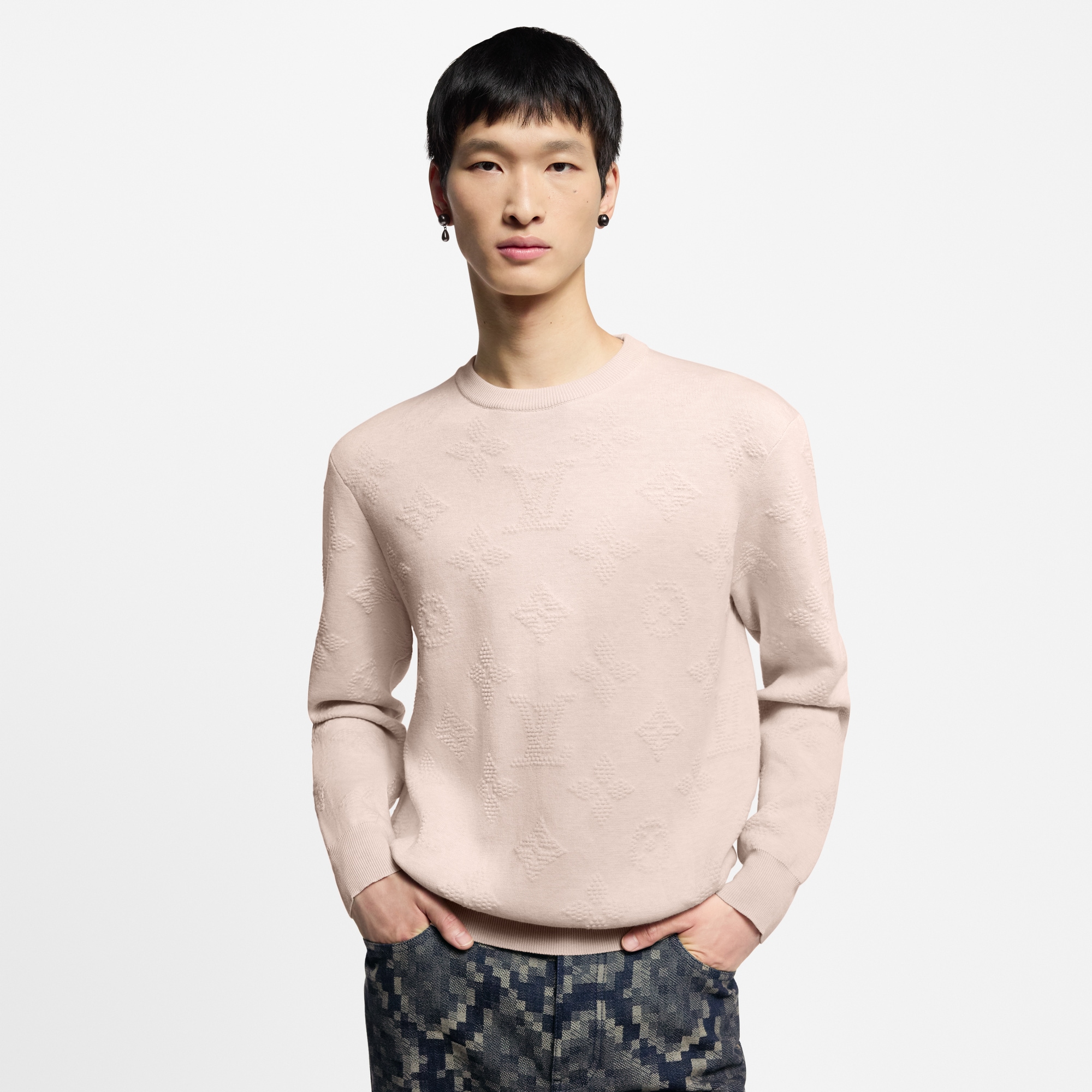 Pullover con motivo Monogram impresso  Uomo Abbigliamento Tutti i Capi di Abbigliamento | LOUIS VUITTON (Zoom prodotto)