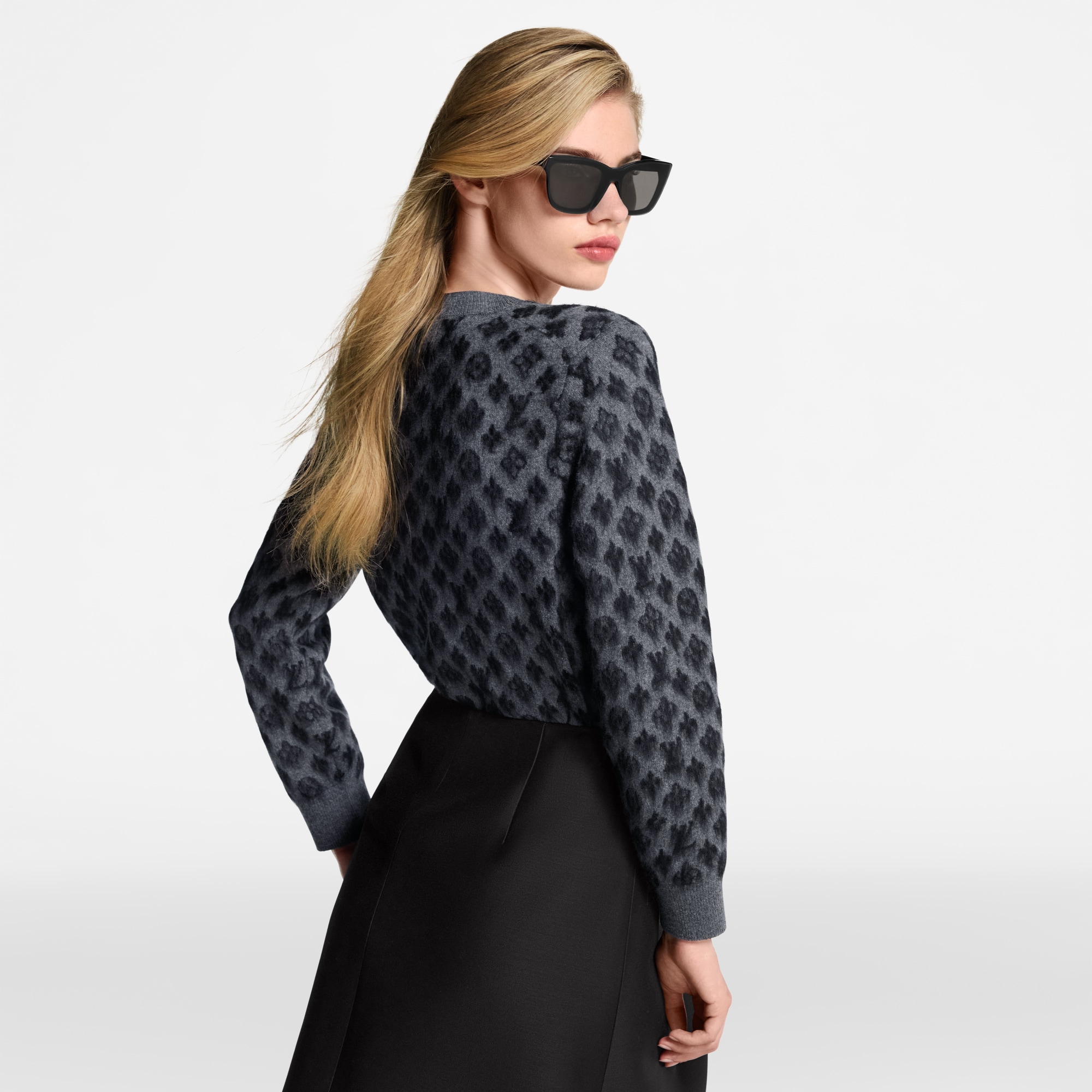 Pullover con motivo Monogram spazzolato  Donna Abbigliamento Maglieria | LOUIS VUITTON (Zoom prodotto)