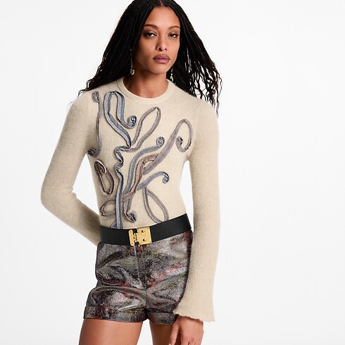 Pullover con nastro glitterato Donna Abbigliamento Maglieria | LOUIS VUITTON (Zoom prodotto)