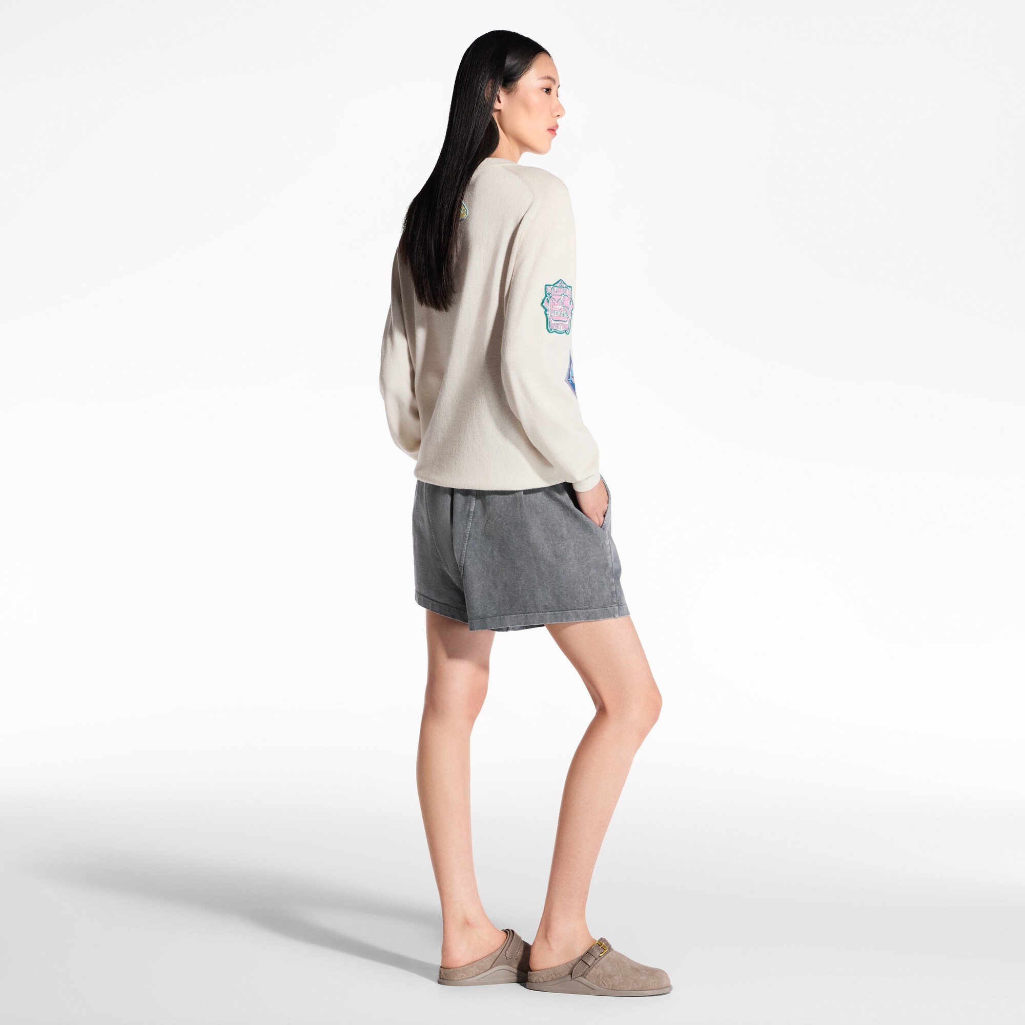 Pullover in cachemire con motivi di applicazioni ispirate ai viaggi  Donna Abbigliamento Maglieria | LOUIS VUITTON (Zoom prodotto)