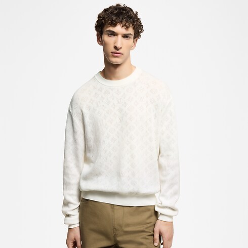 Pullover in cotone con motivo Monogram Pointelle Uomo Abbigliamento Tutti i Capi di Abbigliamento | LOUIS VUITTON (Zoom prodotto)