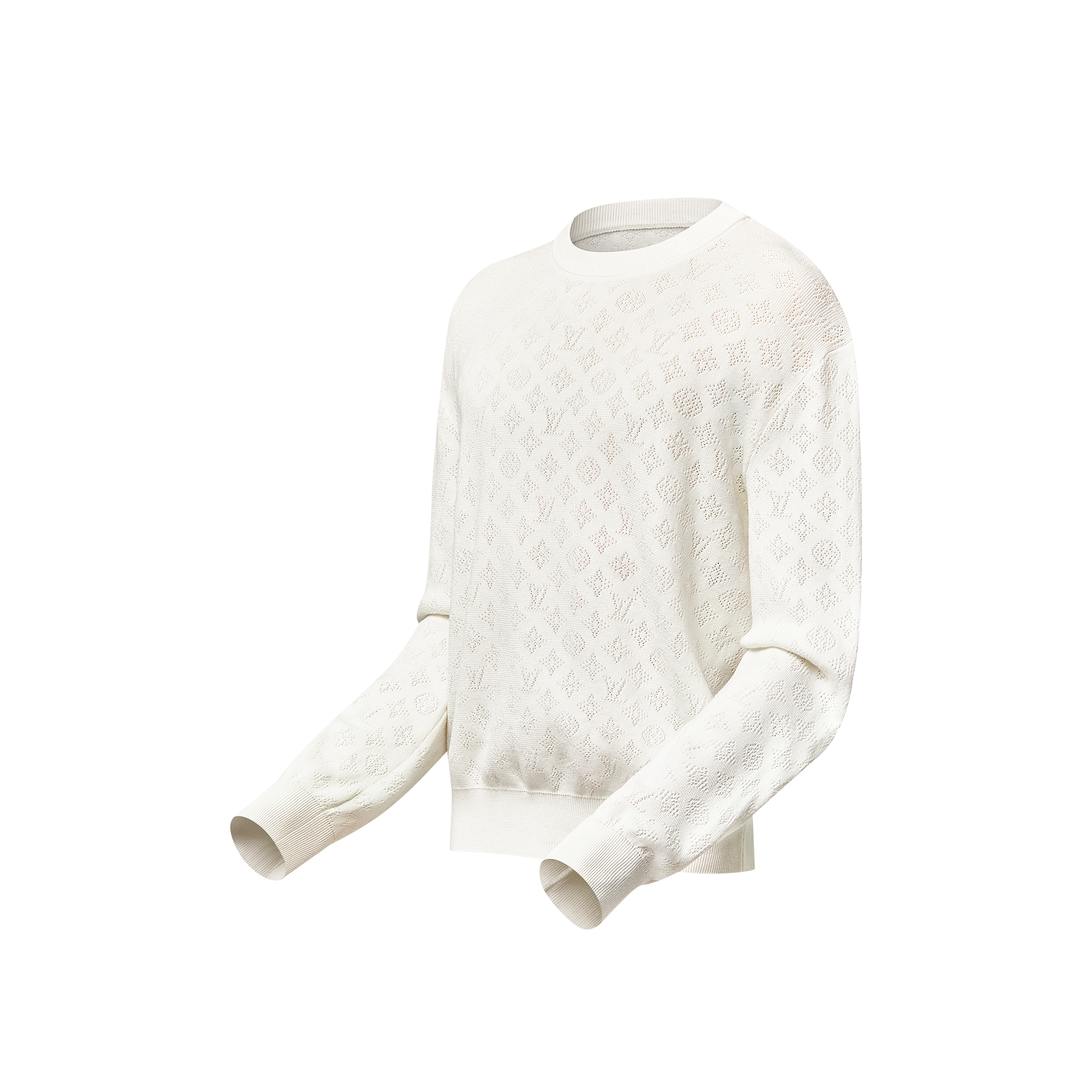 Pullover in cotone con motivo Monogram Pointelle  Uomo Abbigliamento Tutti i Capi di Abbigliamento | LOUIS VUITTON (Zoom prodotto)