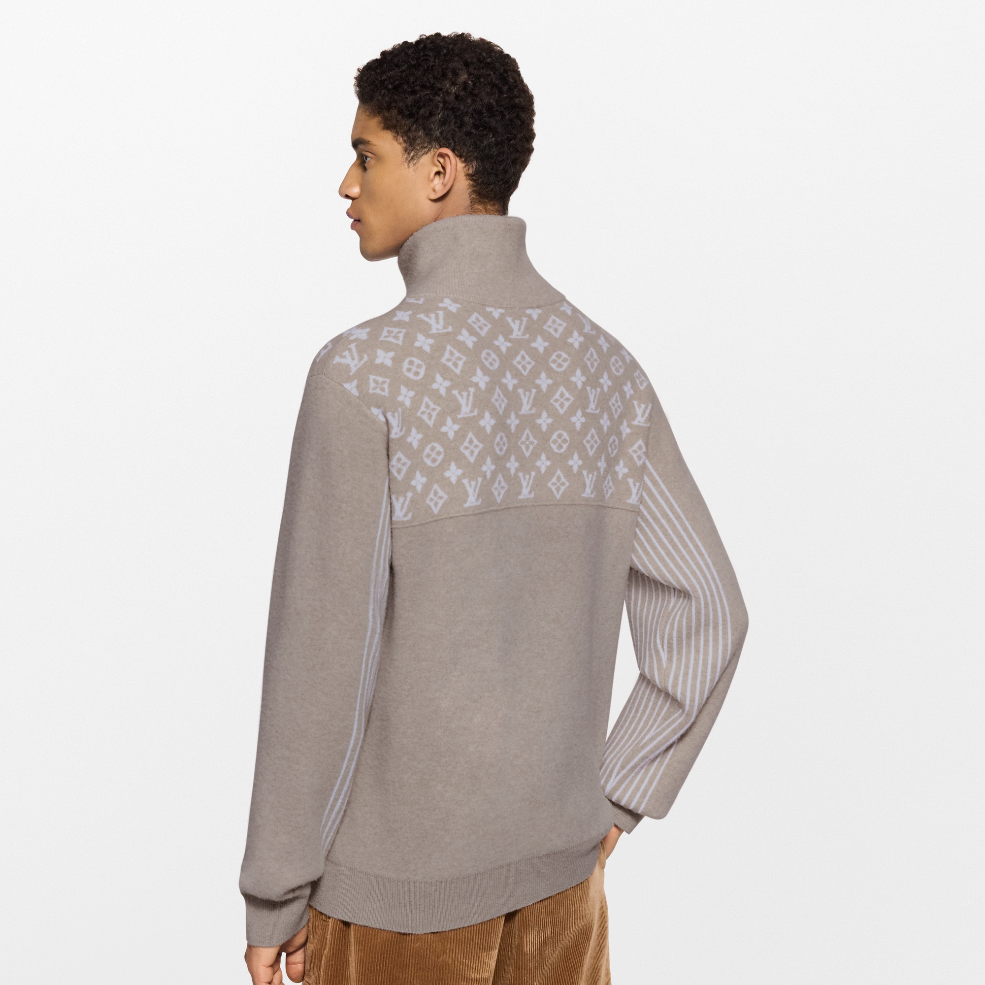 Pullover in lana a coste con mezza zip  Novità Per gli uomini LV Ski | LOUIS VUITTON (Zoom prodotto)