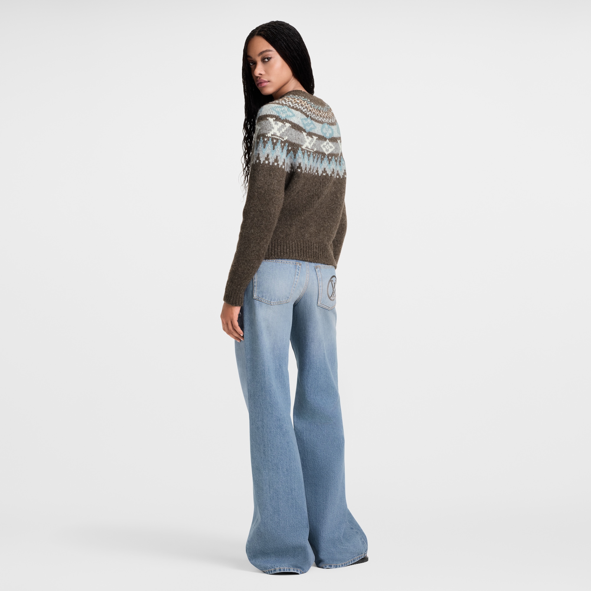 Pullover in maglia con firma grafica  Donna Abbigliamento Maglieria | LOUIS VUITTON (Zoom prodotto)