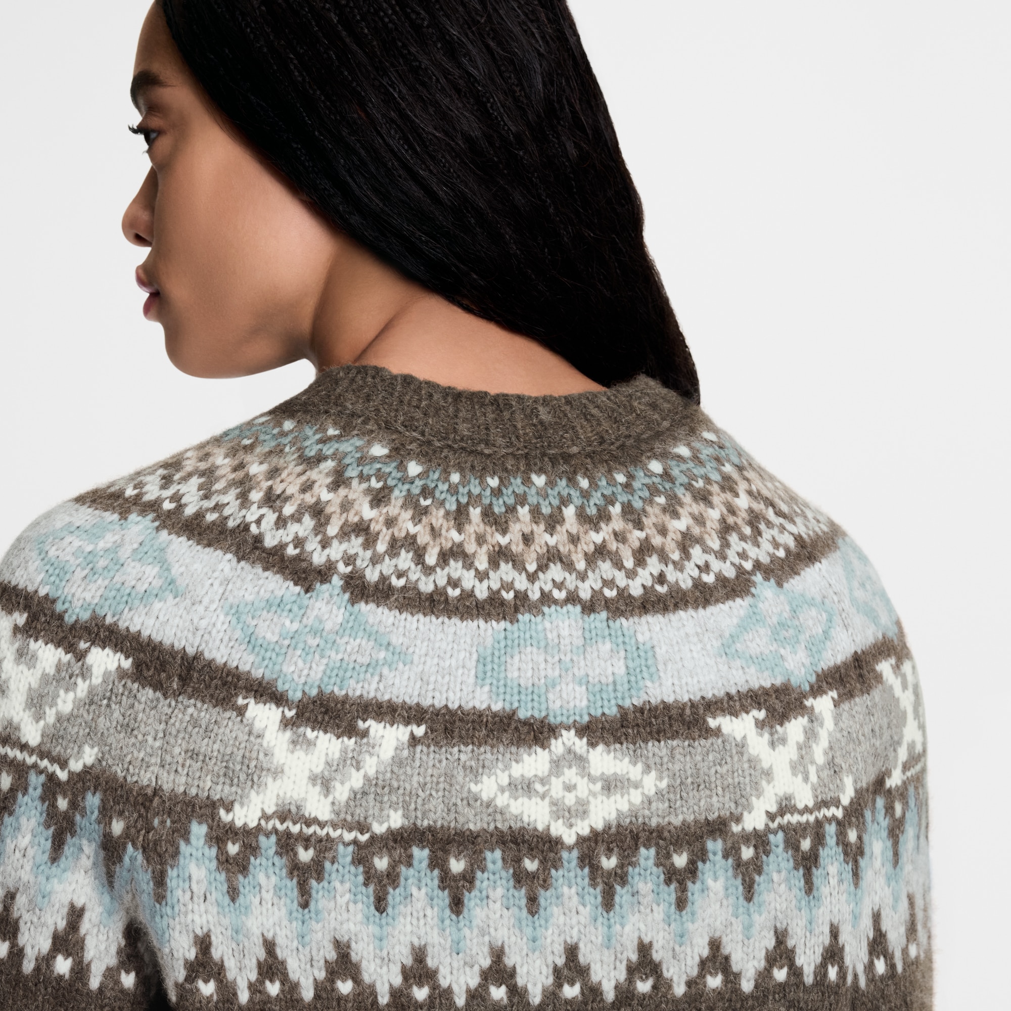 Pullover in maglia con firma grafica  Donna Abbigliamento Maglieria | LOUIS VUITTON (Zoom prodotto)