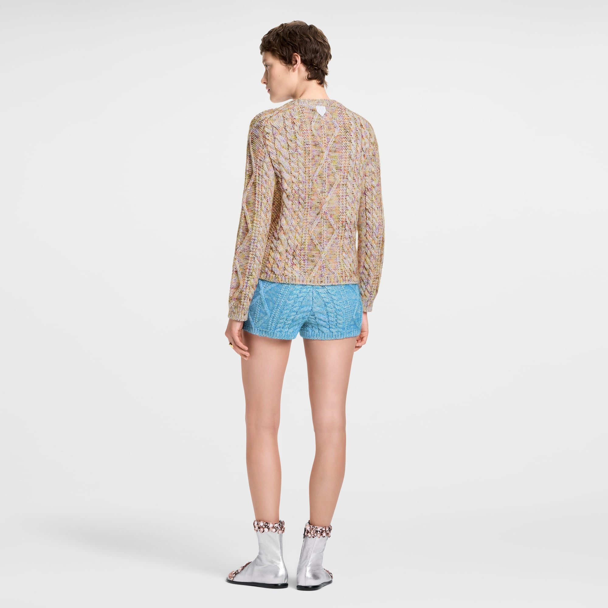 Pullover in maglia con motivo a fiori sul davanti  Donna Abbigliamento Maglieria | LOUIS VUITTON (Zoom prodotto)