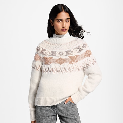Pullover in maglia con motivo alpino e paillettes Donna Abbigliamento Top e camicie | LOUIS VUITTON (Zoom prodotto)