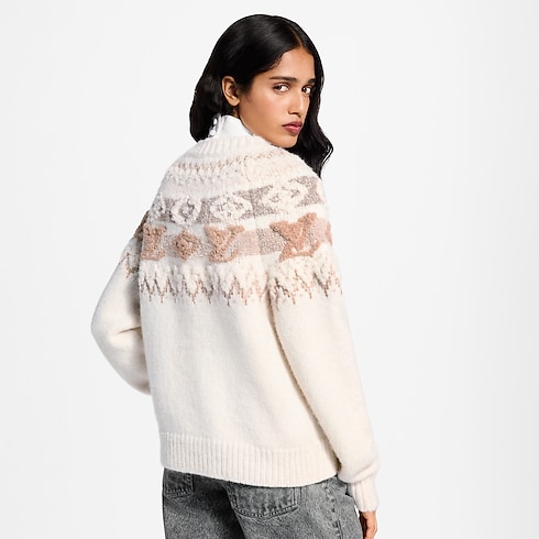 Pullover in maglia con motivo alpino e paillettes Donna Abbigliamento Top e camicie | LOUIS VUITTON (Zoom prodotto)