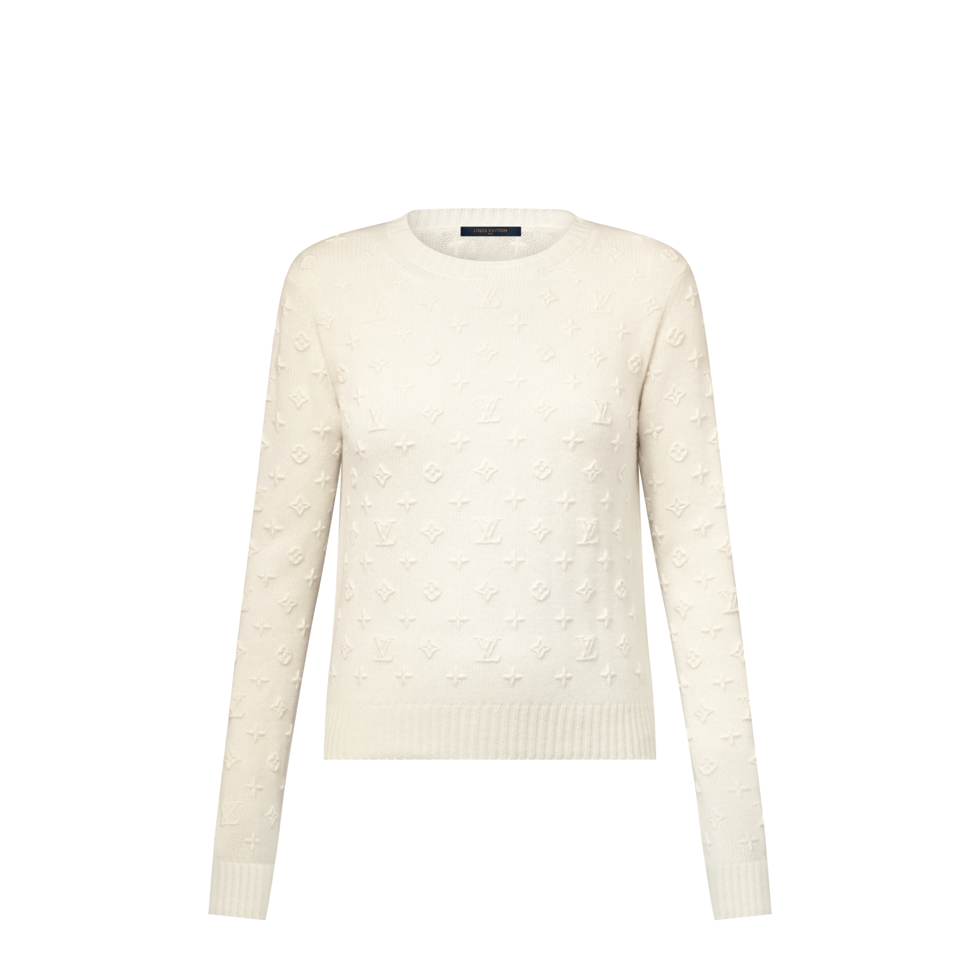 Pullover in maglia con motivo Monogram 3D  Donna Abbigliamento Maglieria | LOUIS VUITTON (Zoom prodotto)