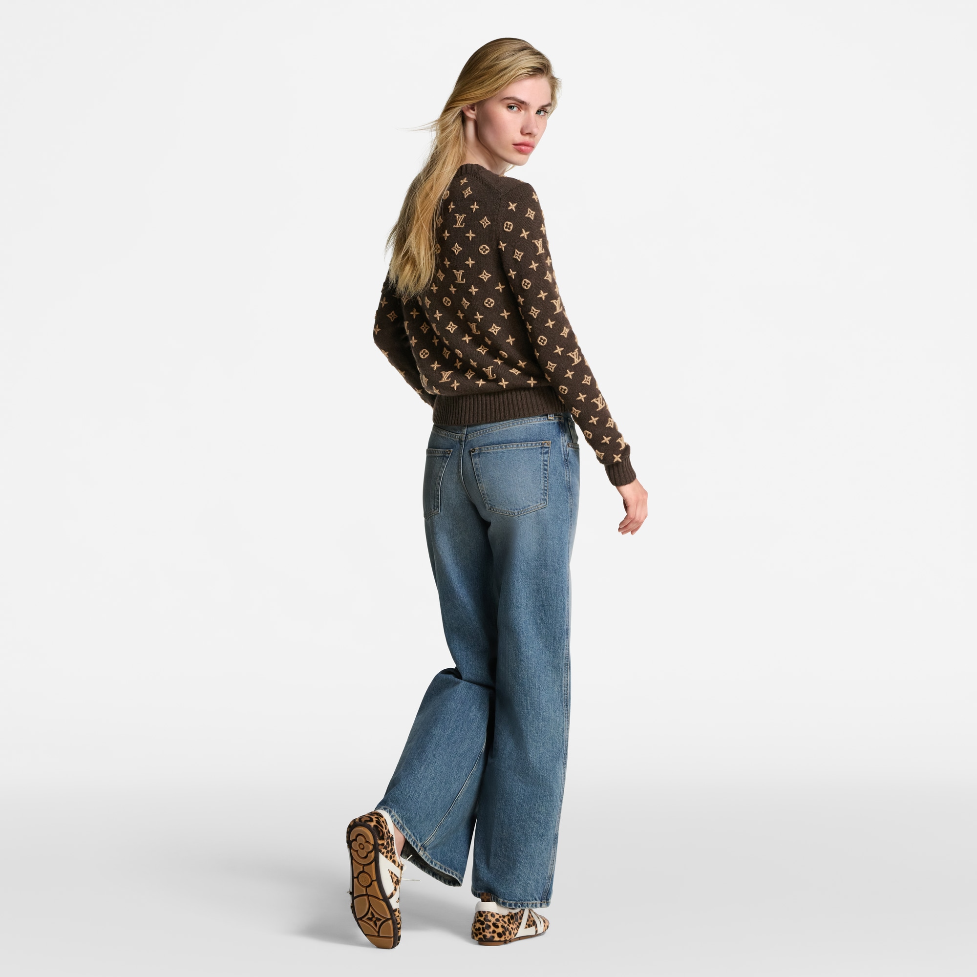 Pullover in maglia con motivo Monogram 3D  Donna Abbigliamento Maglieria | LOUIS VUITTON (Zoom prodotto)