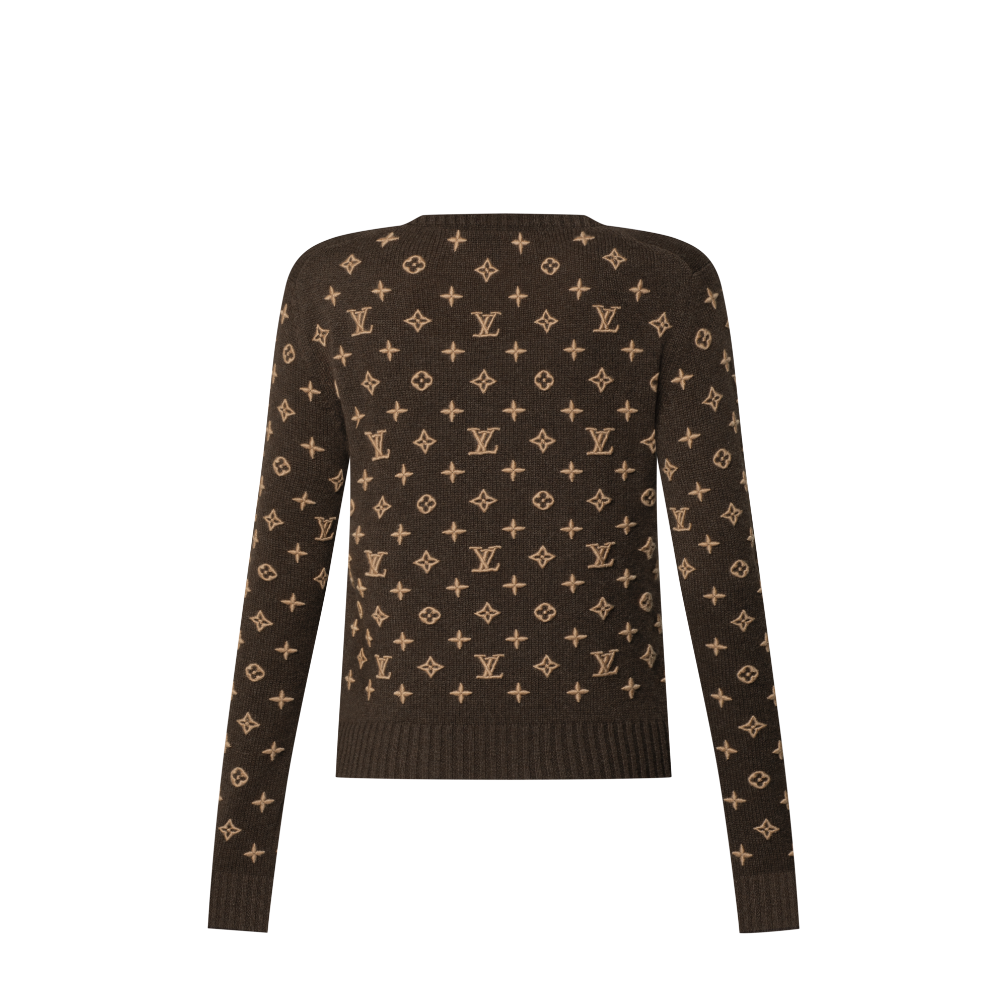 Pullover in maglia con motivo Monogram 3D  Donna Abbigliamento Maglieria | LOUIS VUITTON (Zoom prodotto)