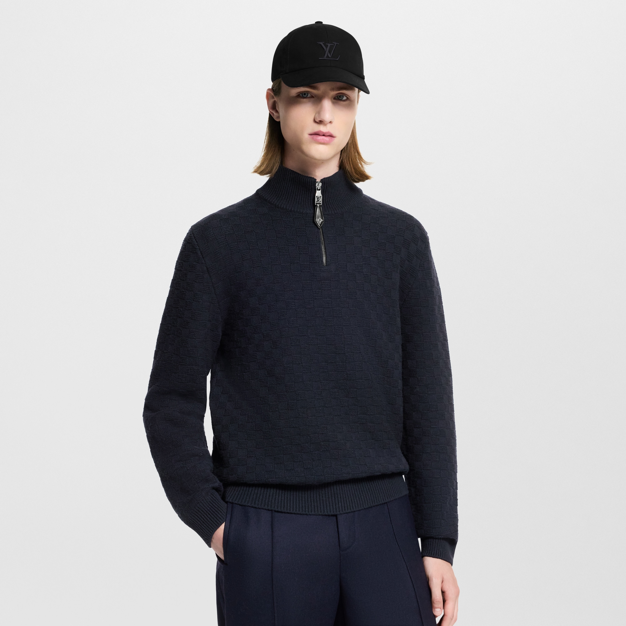 Pullover in misto cachemire e lana con mezza zip  Uomo Abbigliamento Tutti i Capi di Abbigliamento | LOUIS VUITTON (Zoom prodotto)