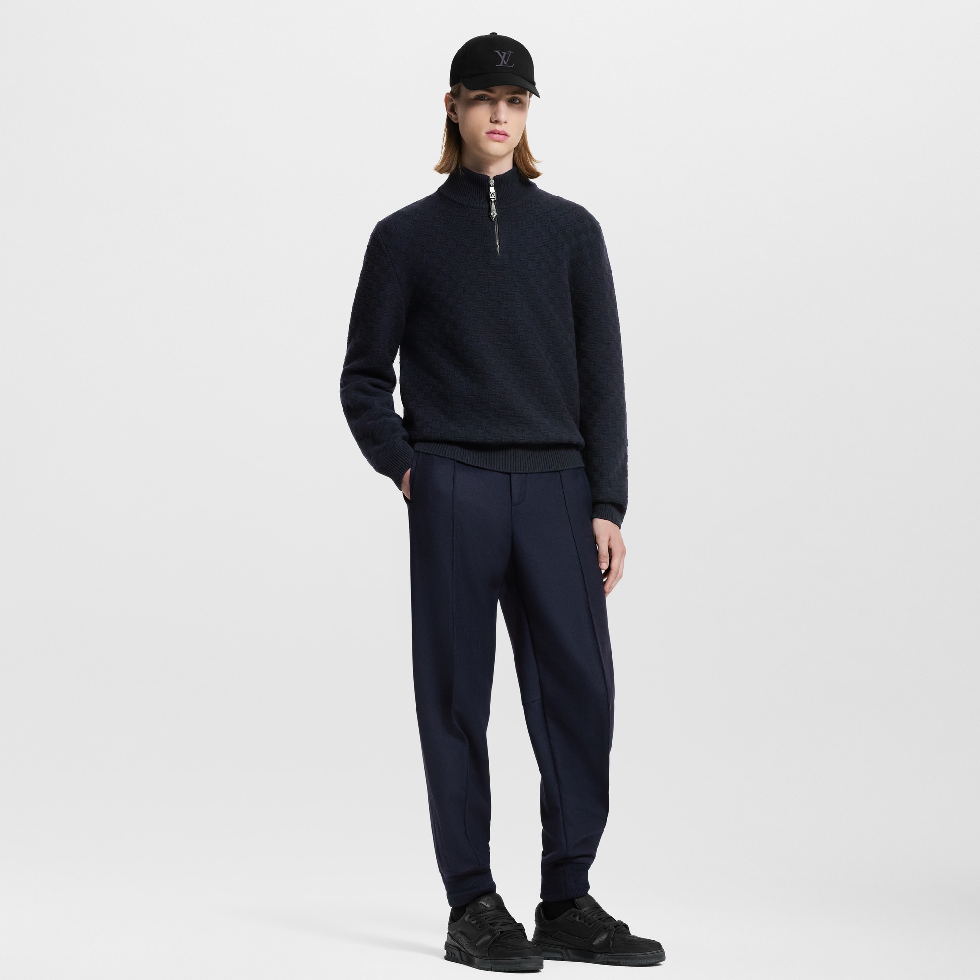 Pullover in misto cachemire e lana con mezza zip  Uomo Abbigliamento Tutti i Capi di Abbigliamento | LOUIS VUITTON (Zoom prodotto)