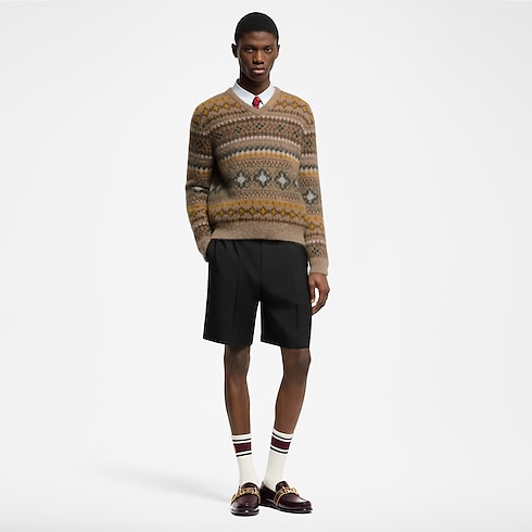 Pullover in misto mohair con motivo Fair Isle Uomo Abbigliamento Tutti i Capi di Abbigliamento | LOUIS VUITTON (Zoom prodotto)