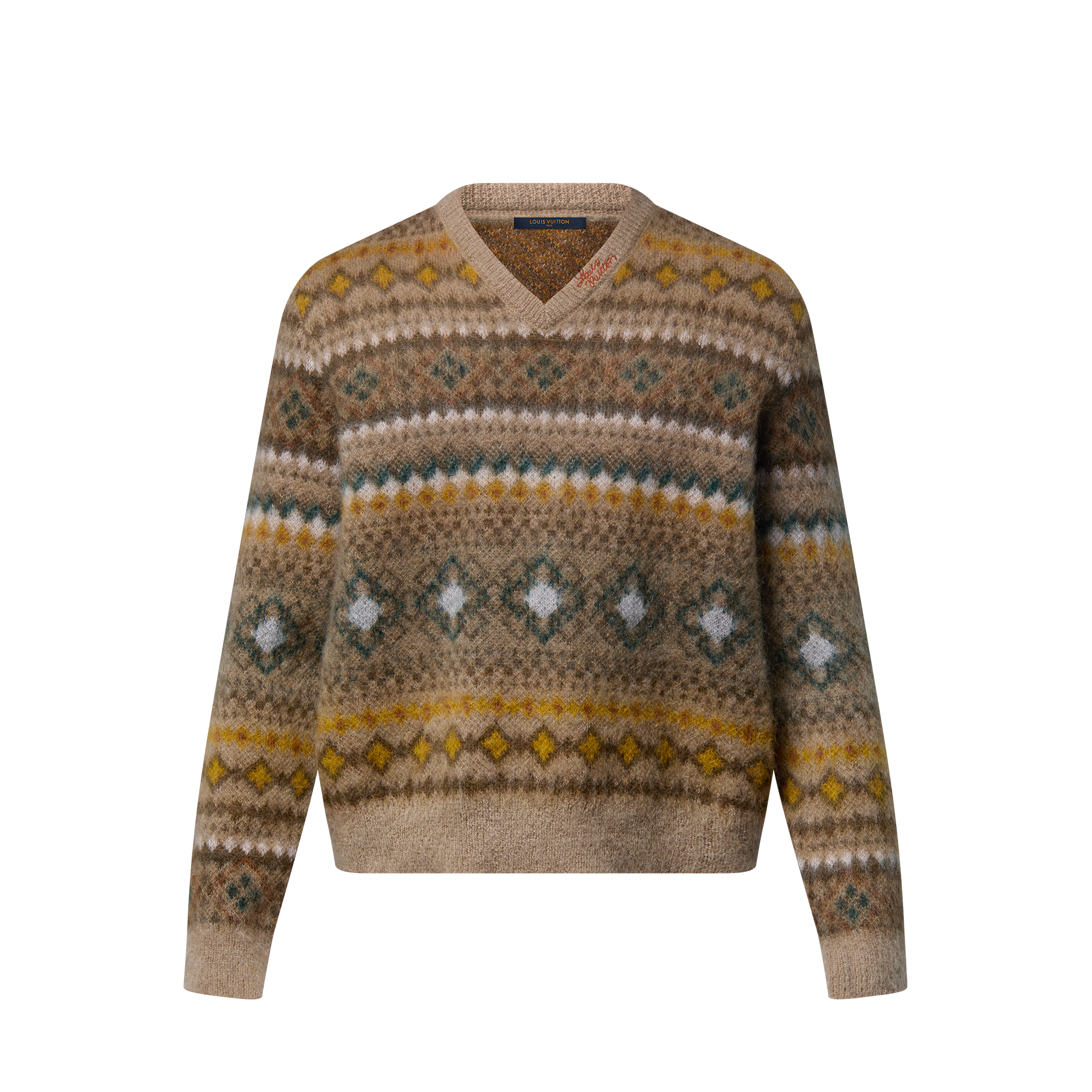 Pullover in misto mohair con motivo Fair Isle  Uomo Abbigliamento Tutti i Capi di Abbigliamento | LOUIS VUITTON (Zoom prodotto)