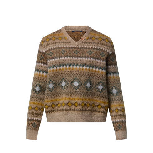 Pullover in misto mohair con motivo Fair Isle Uomo Abbigliamento Tutti i Capi di Abbigliamento | LOUIS VUITTON (Zoom prodotto)